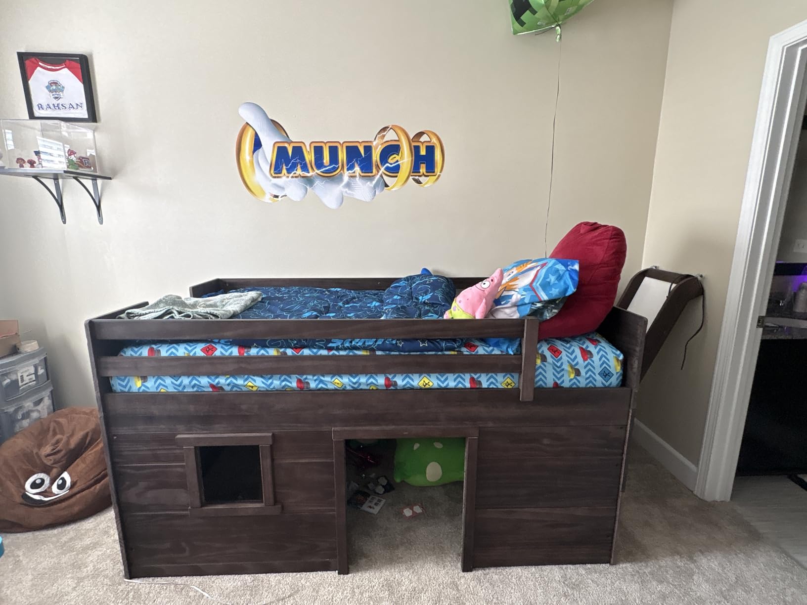 Max & Lily Loft Bed Twin Size, Solid Wood Low Loft Bed with Storage Drawer and Ladder, Modern Farmhouse Loft Bed for Kids, Driftwood customer photo 1