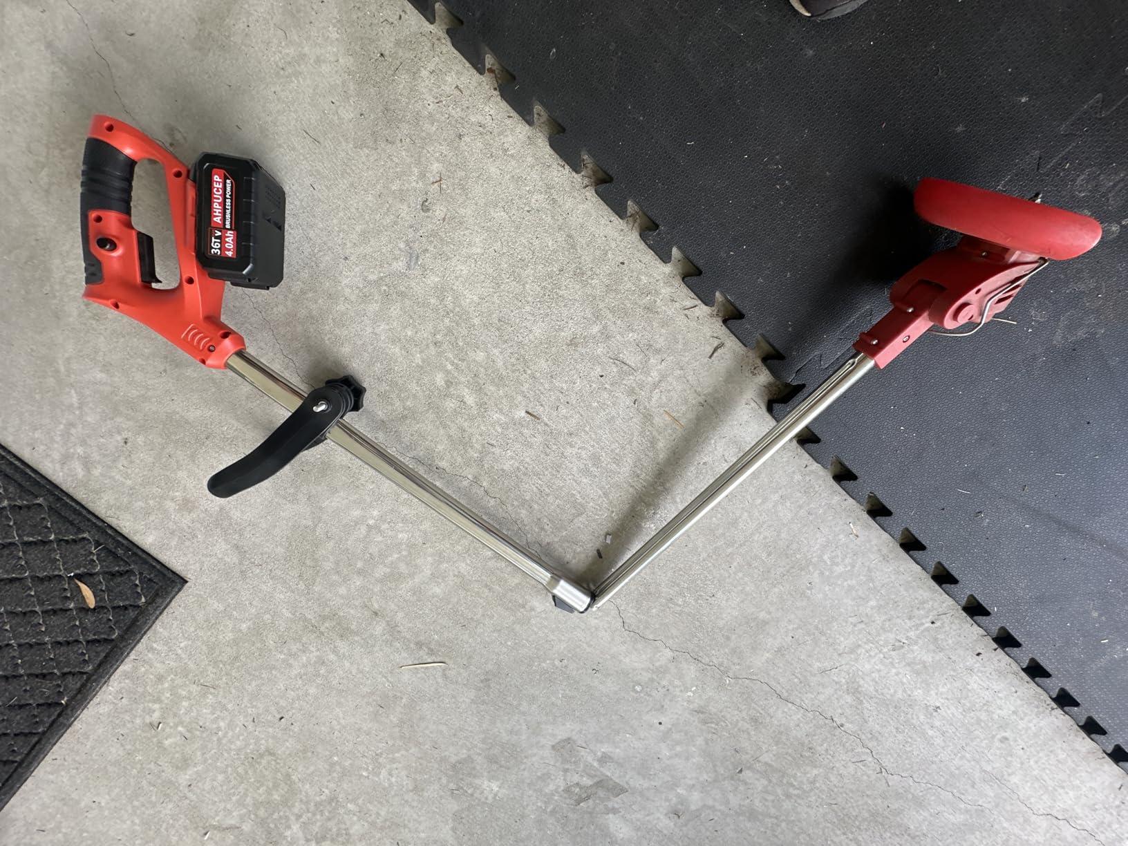 Brush Cutter Cordless Weed Wacker Electric with 3Types Blades, Weed Eater Electric Brush Cutter Battery Powered for Lawn Garden Pruning/Trimming, Included 2Pcs 4Ah Batteries, Lightweight customer photo 2