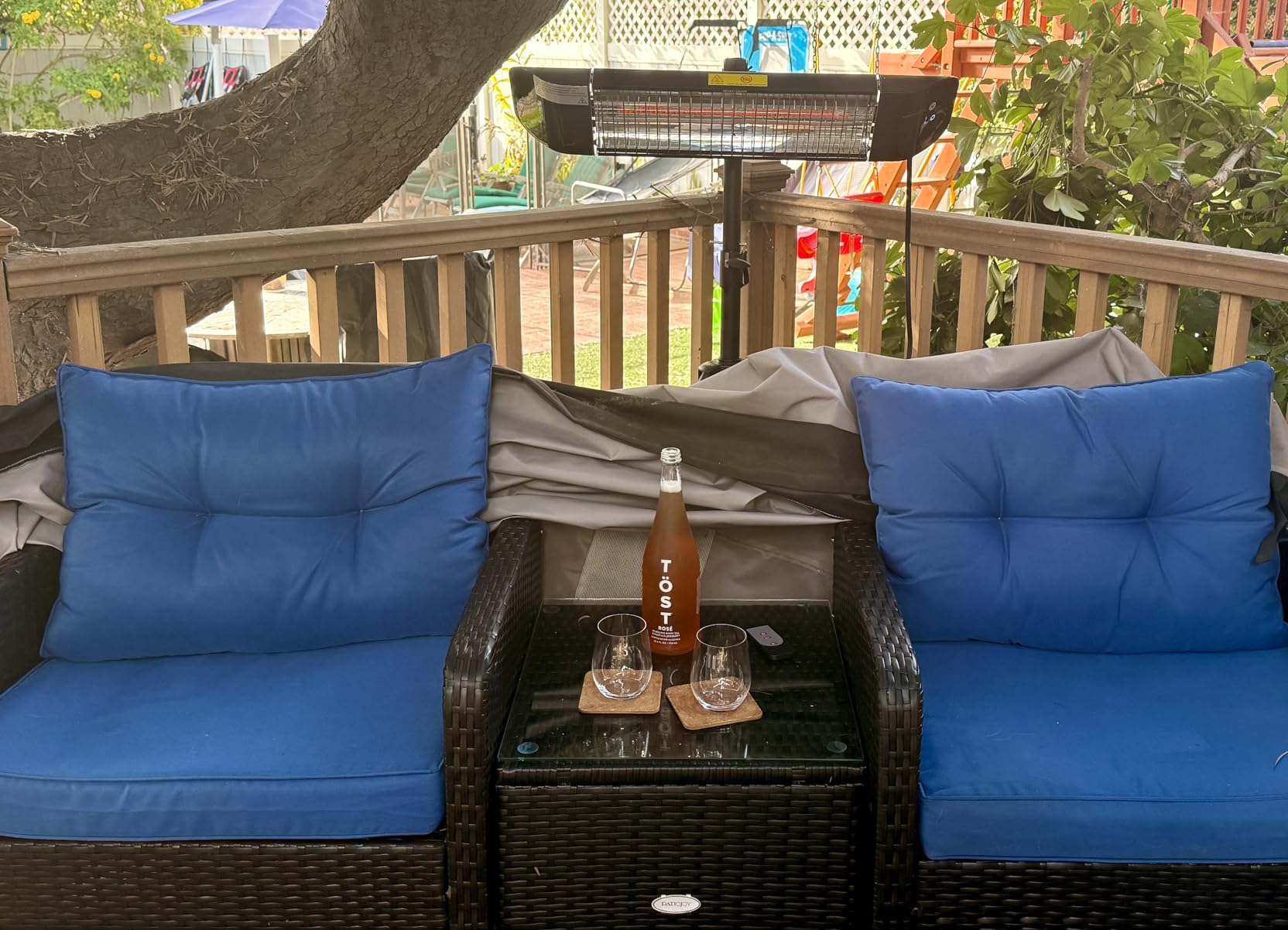 Paraheeter Electric Outdoor Heater, Infrared Patio Heater for Outdoor/Indoor Use, Wall Mounted/Ceiling/Tripod Infrared Heater Outdoor, 1500W Electric Patio Heater, CSA certificate. customer photo 2