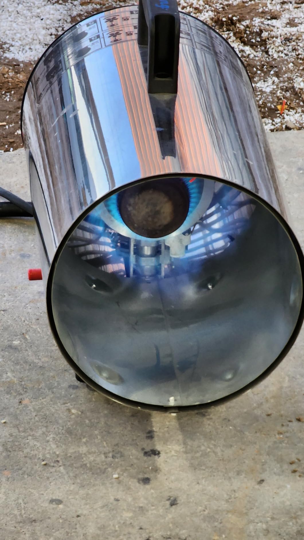 Flame King 60,000 BTU Portable Propane Forced Air Heater, Stainless Steel customer photo 2