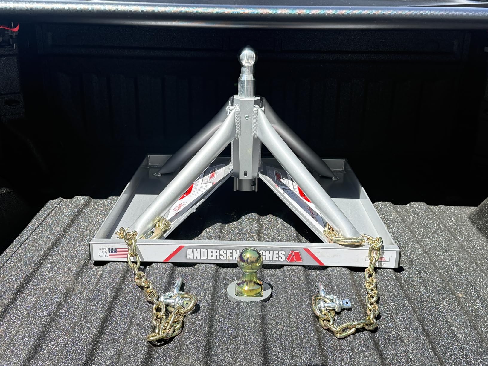 ANDERSEN HITCHES SAE Certified GEN 3 Ultimate Fifth Wheel Connection Aluminum Gooseneck Mount Trailer Hitch Adapter Towing Accessories 24,000 lbs GVWR, 4,500 lbs Tongue Weight Part #3220 customer photo 1