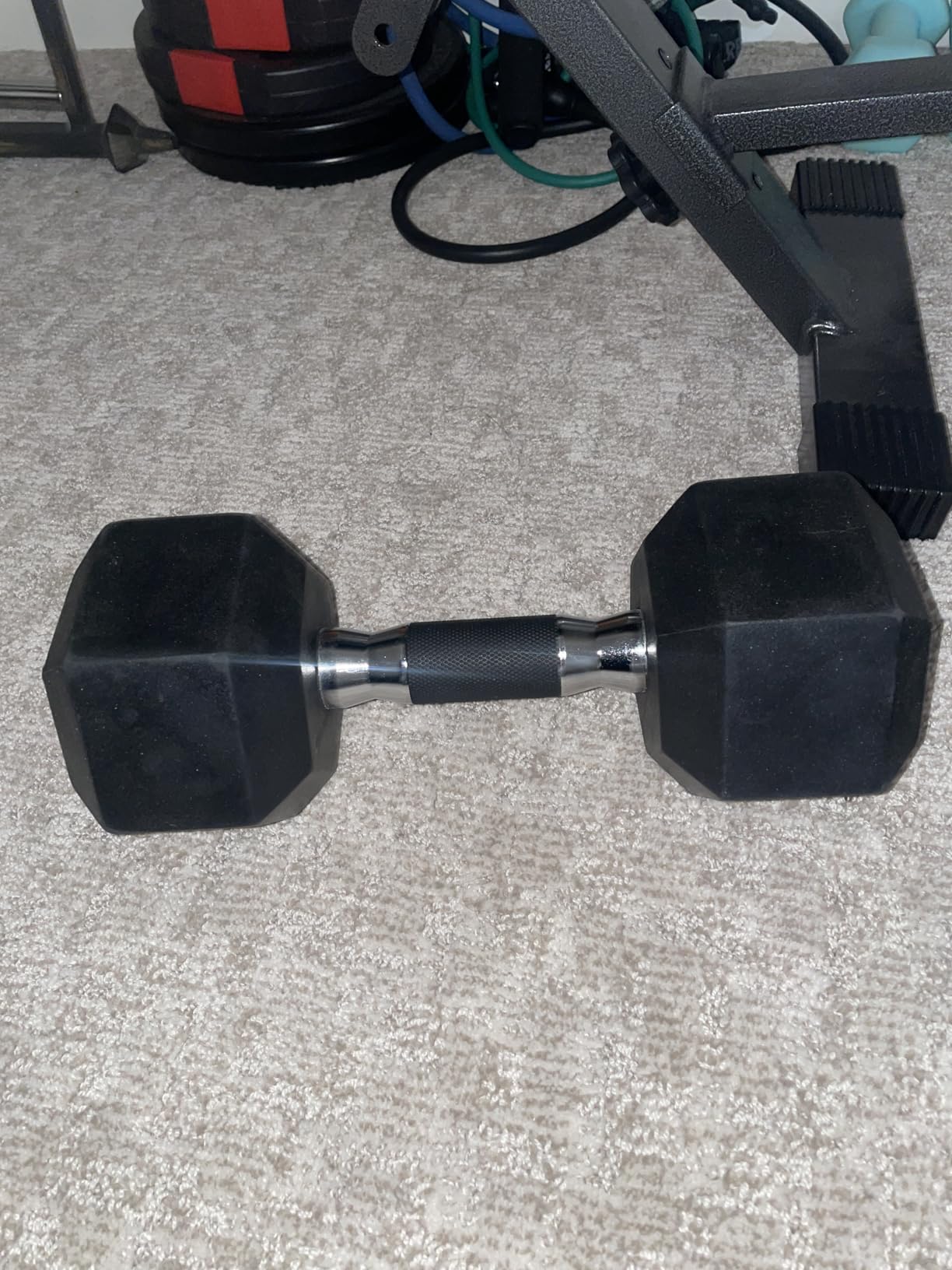 Yes4All Rubber Grip Encased Hex Dumbbell - Hand Weights With Anti-Slip 5-50 LBS Single customer photo 2