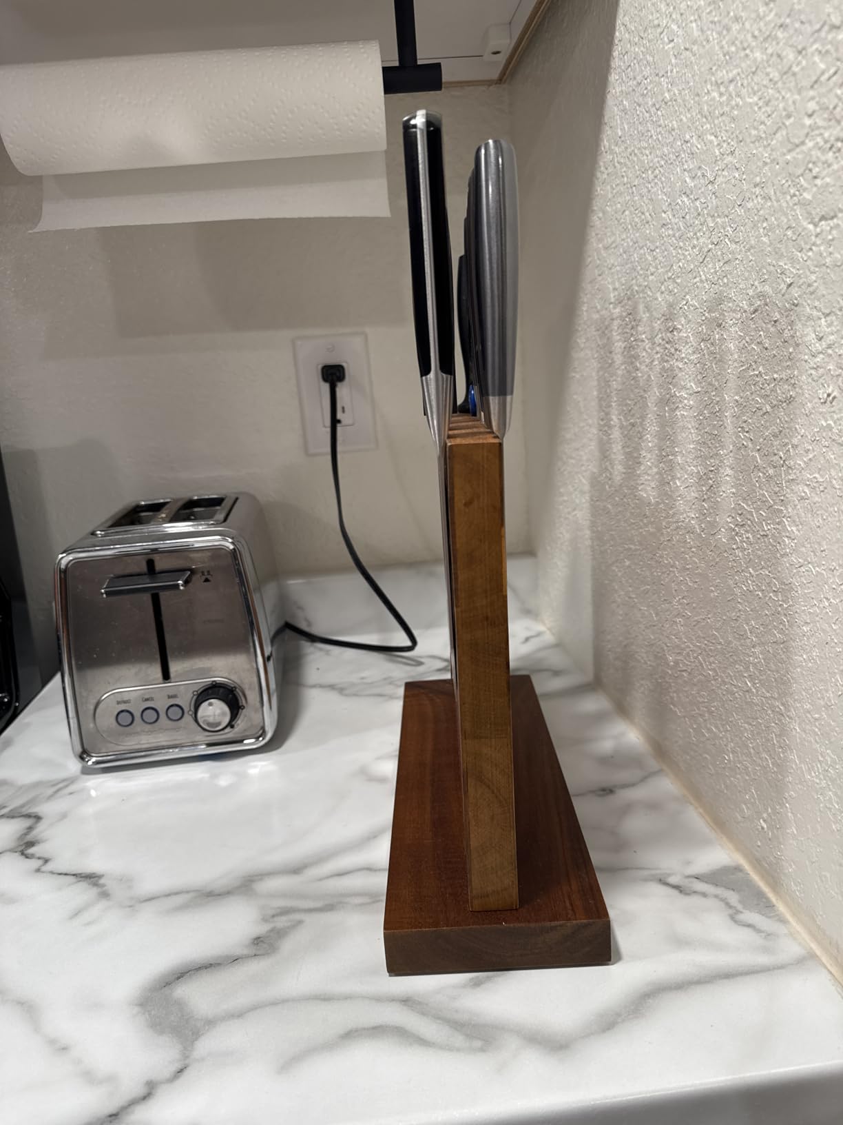 Magnetic Knife Block - Magnetic Knife Holder - Cutlery Display Stand and Storage Rack customer photo 2