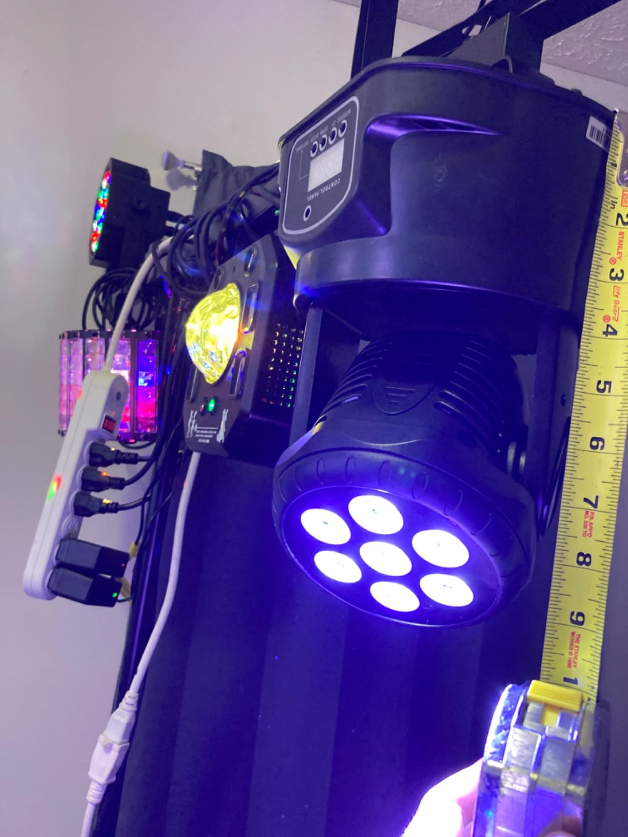 BETOPPER DJ Lights Moving Head, 7x8W RGBW Sound Activated/DMX Lighting, Moving Head Lights for Stage, Party, Live, DJ, Bar, Disco Lighting (2 Packs) customer photo 2