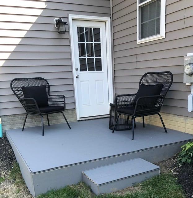 Best Choice Products 3-Piece Patio Conversation Bistro Set, Outdoor All-Weather Wicker Furniture for Porch, Backyard w/ 2 Wide Ergonomic Chairs, Cushions, Glass Top Side Table - Gray/Navy customer photo 1