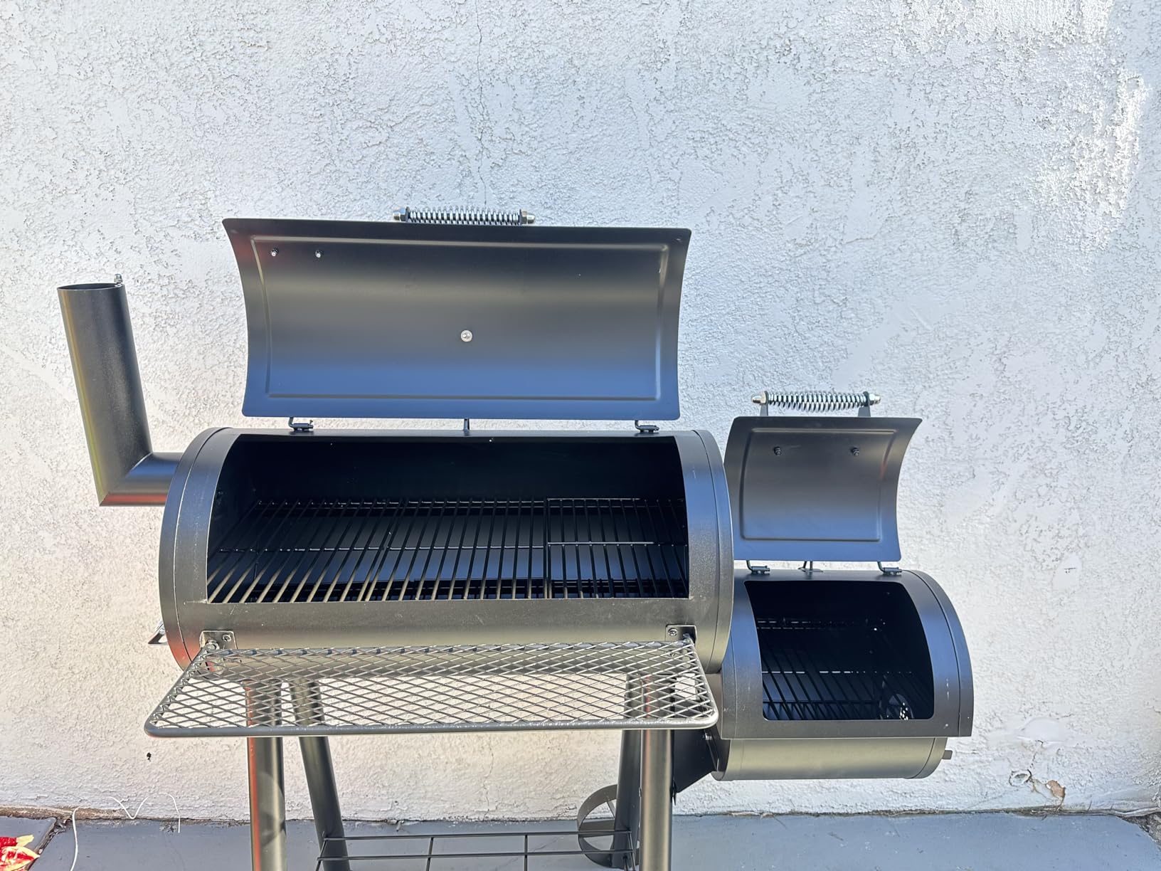 MFSTUDIO Heavy Duty Charcoal Wood Offset Outdoor Smoker Grill, Charcoal Grill with Smoker Combo for BBQ Grilling, 512 SQ.IN. customer photo 2