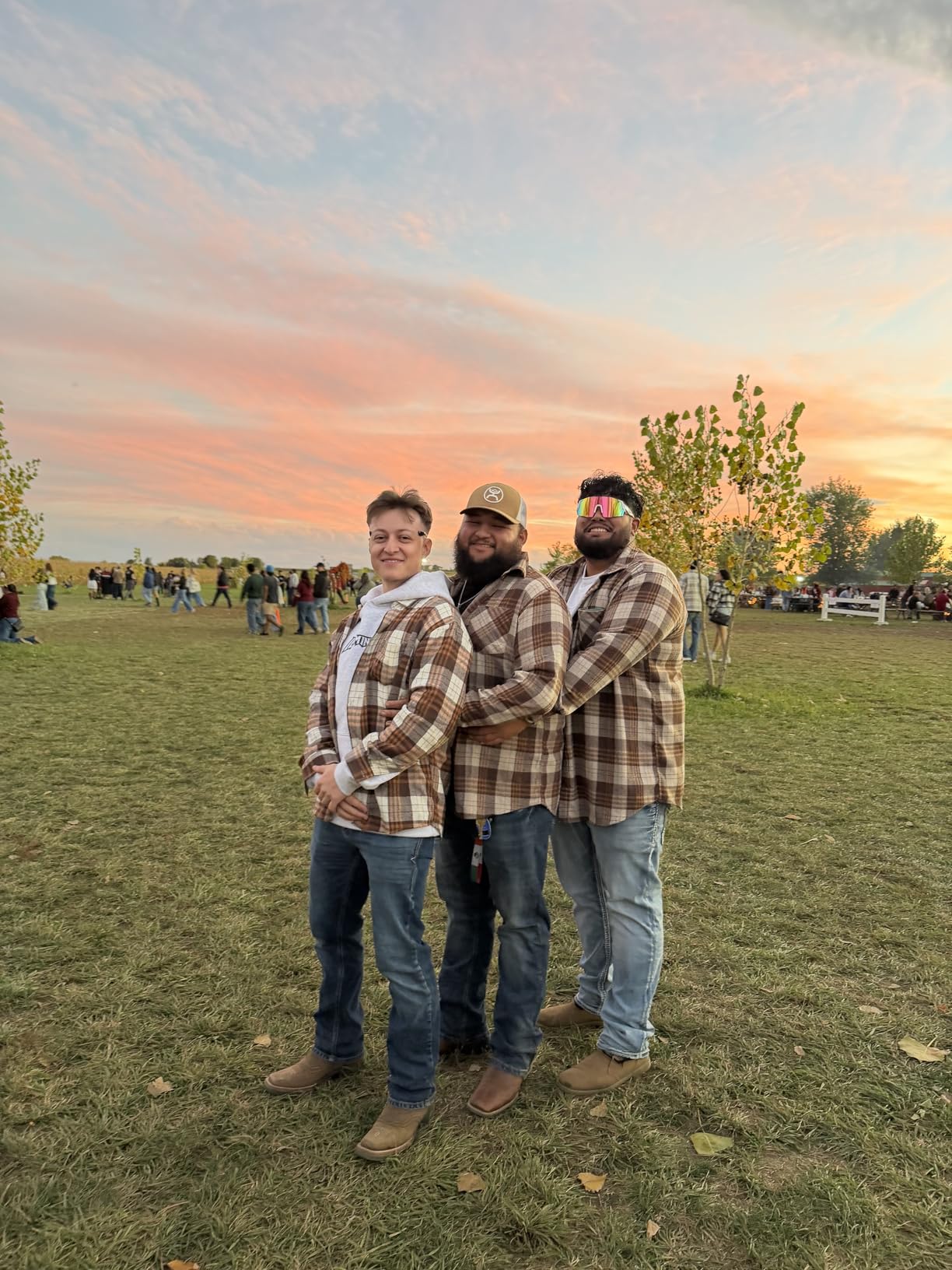 Men's Casual Dress Long Sleeve Buffalo Plaid Checkered Fitted Flannel Shirt customer photo 1
