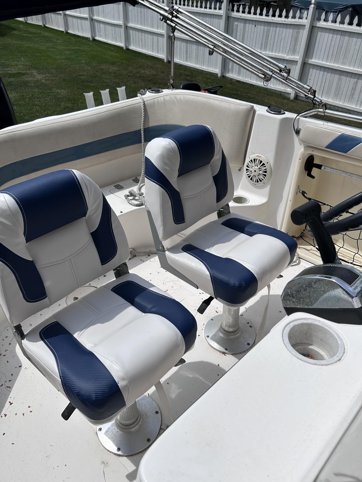 Leader Accessories A Pair of Elite Low/High Back Folding Fishing Boat Seat (2 Seats) customer photo 1