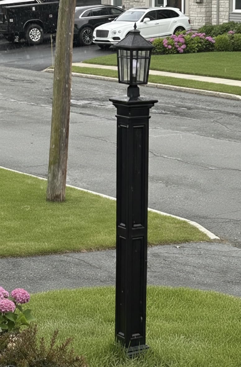 Darkaway Outdoor Post Lights Lamp Post Light Fixture, Waterproof Aluminum Housing with Glass, Fence Post Deck Lighting for Garden, Patio, Pathway (1 Pack, Black) customer photo 1
