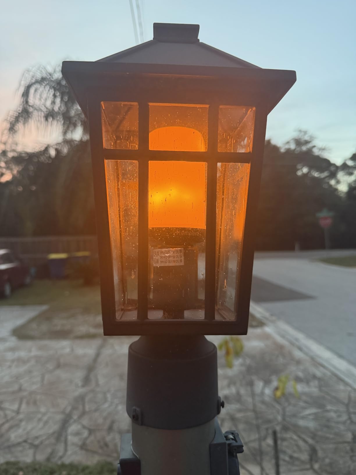 Darkaway Outdoor Post Lights Lamp Post Light Fixture, Waterproof Aluminum Housing with Glass, Fence Post Deck Lighting for Garden, Patio, Pathway (1 Pack, Black) customer photo 2