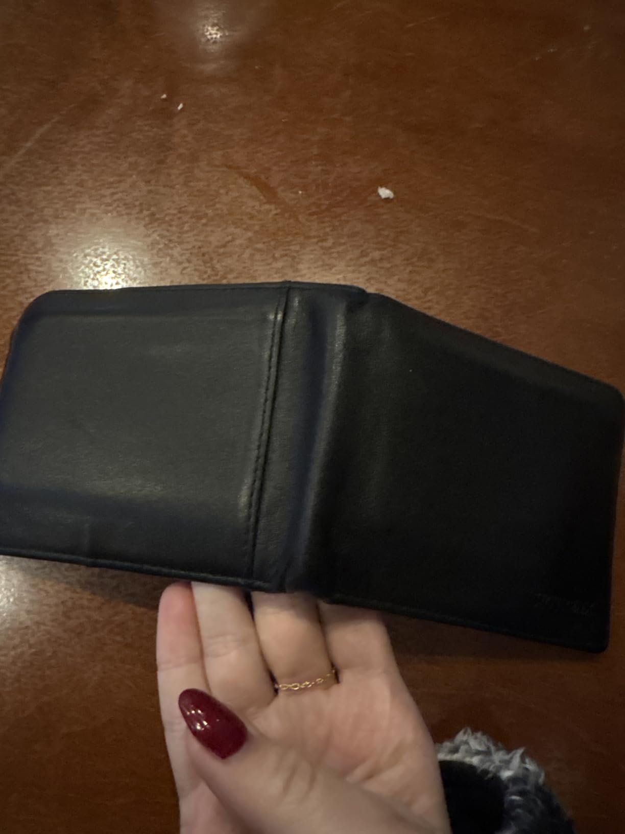 Leather Wallets for Men, Genuine Leather Mens Wallets Bifold Rfid Blocking with 2 ID Windows customer photo 2