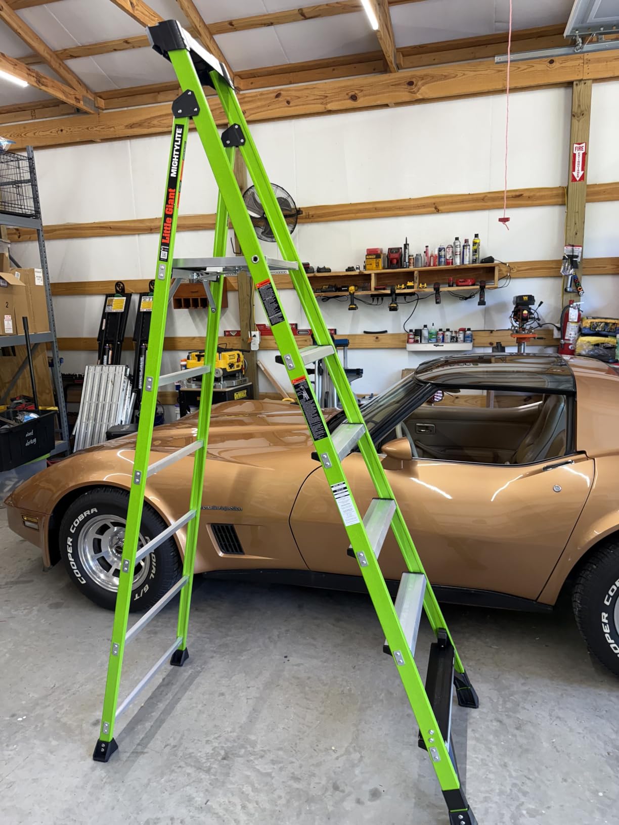 Little Giant Ladders, MightyLite 2.0, 6' Stepladder with Ground Cue, Fiberglass, Type IAA, 375 lbs Weight Rating (15406-001) customer photo 2
