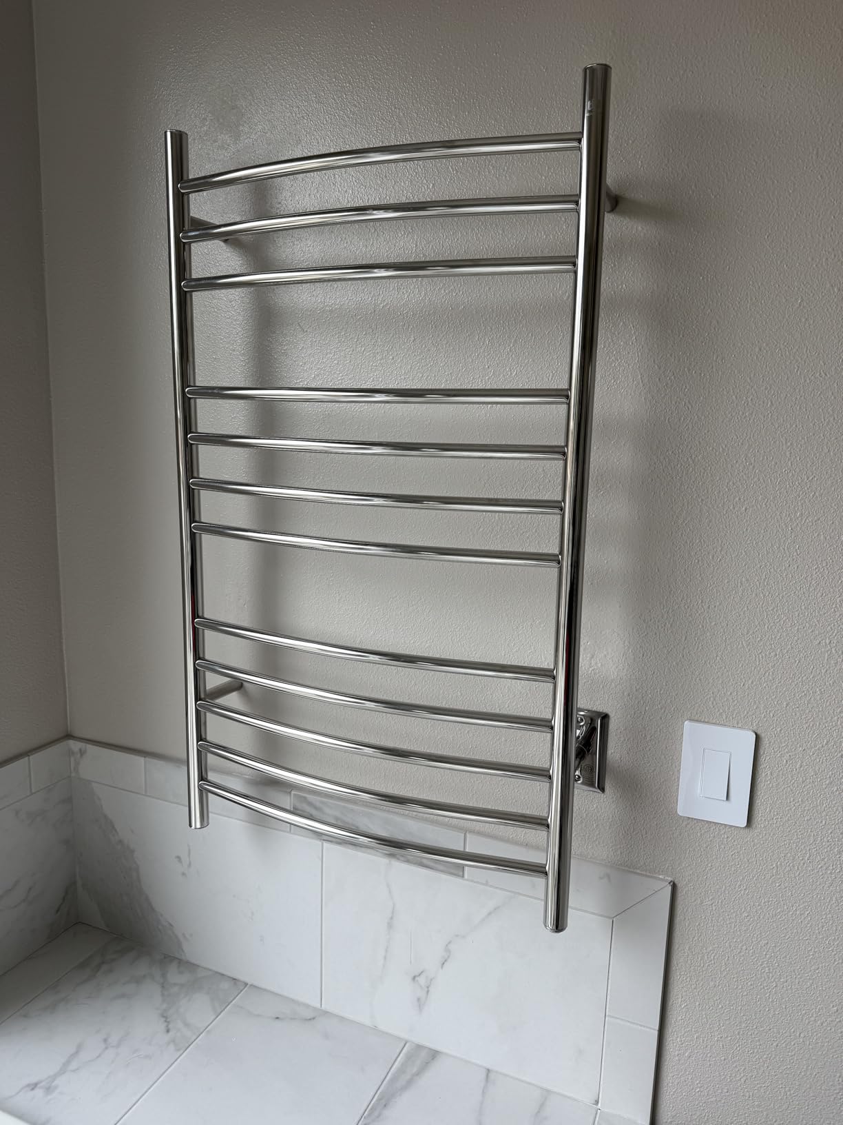 HEATGENE Towel Warmer Venetian Bronze, Electric Hot Towel Rails, Wall-Mounted Large 12 Bars Warming Towel Racks, Plug-in/Hardwired Heated Towel Rails customer photo 2