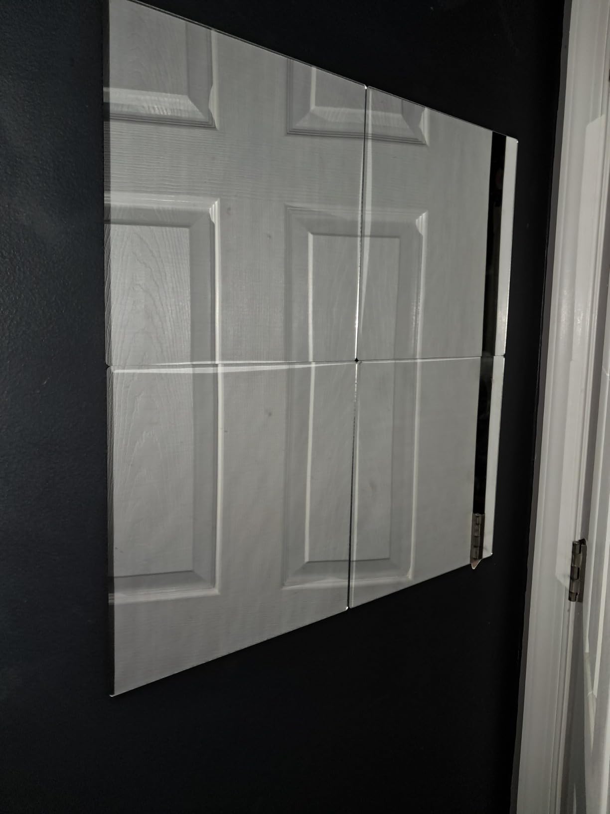 Shatterproof Wall Mirror Full Length for Bedroom, Acrylic Gym Mirrors For Home, Extra Thick: 0.12 inch, 12 x 12 inch x 4 Pcs, Workout Mirrors Safe for Kids, Over The Door, Long Wall Mounted customer photo 1
