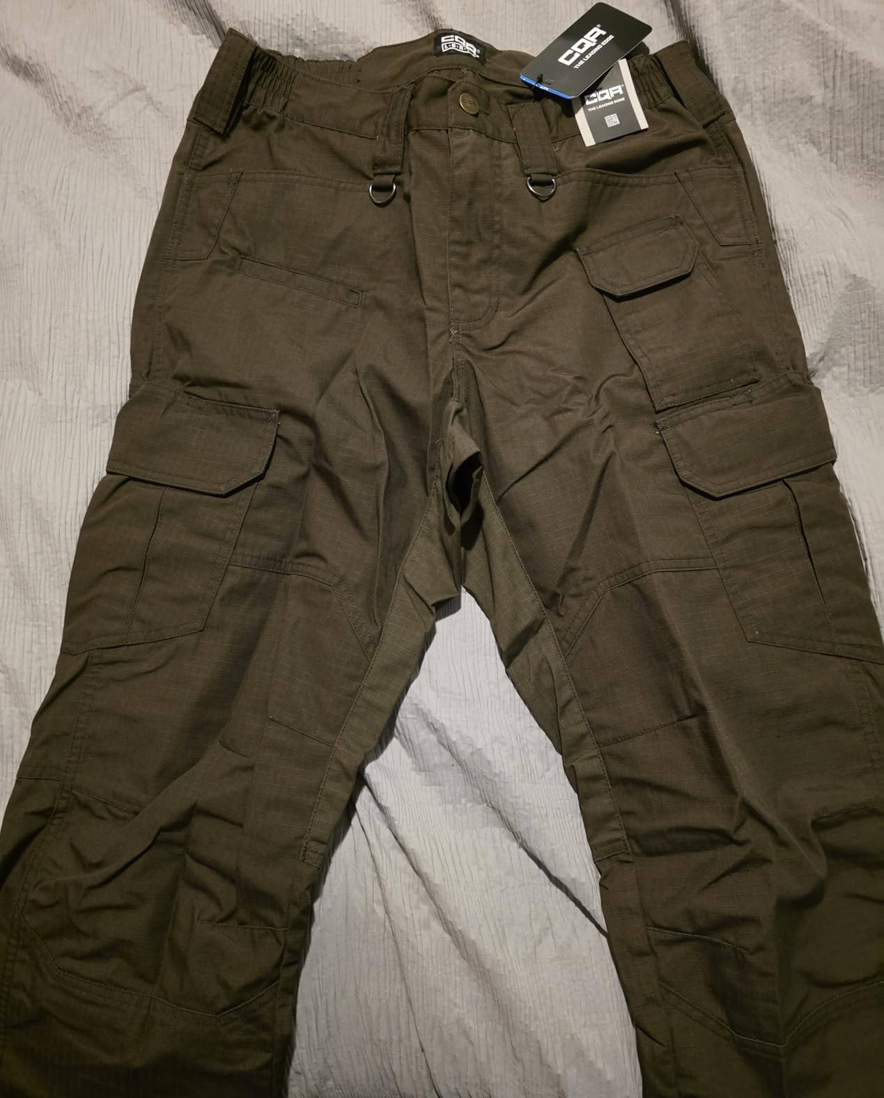 CQR Men's Tactical Pants, Water Resistant Ripstop Cargo Pants, Lightweight EDC Work Hiking Pants, Outdoor Apparel customer photo 2