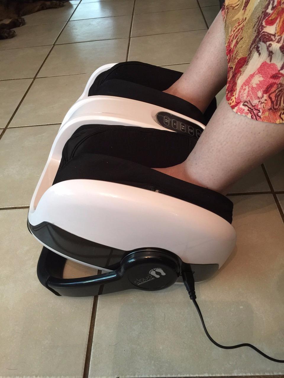 Cloud Massage Shiatsu Foot Massager with Heat - Deep Kneading & Compression, Adjustable Intensity, Multi-Mode Leg and Foot Massager with Remote Control, Anti-Slip Base - Standard Size, Black customer photo 2