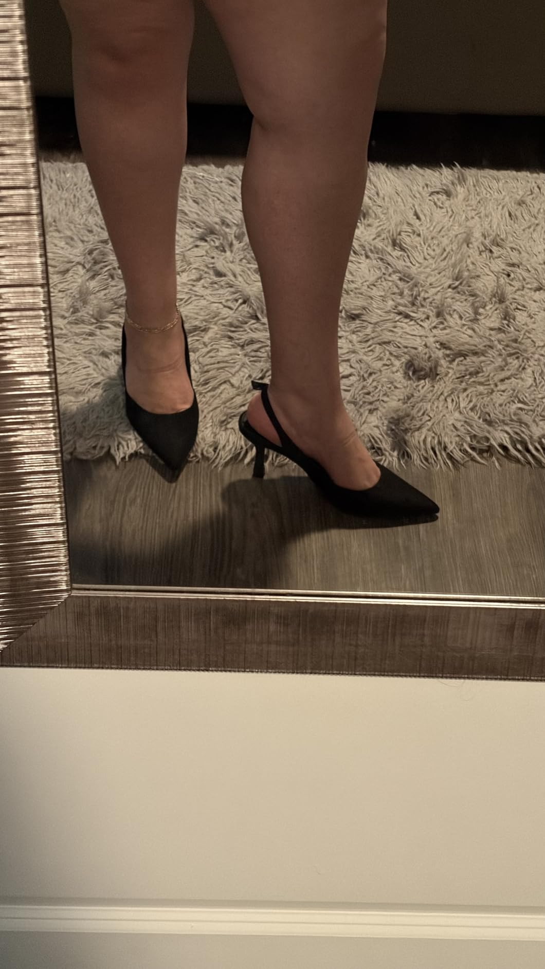 Rilista Women's Slingback Kitten Heels Closed Pointed Toe Backless Wedding Party Dress Pumps Shoes customer photo 1