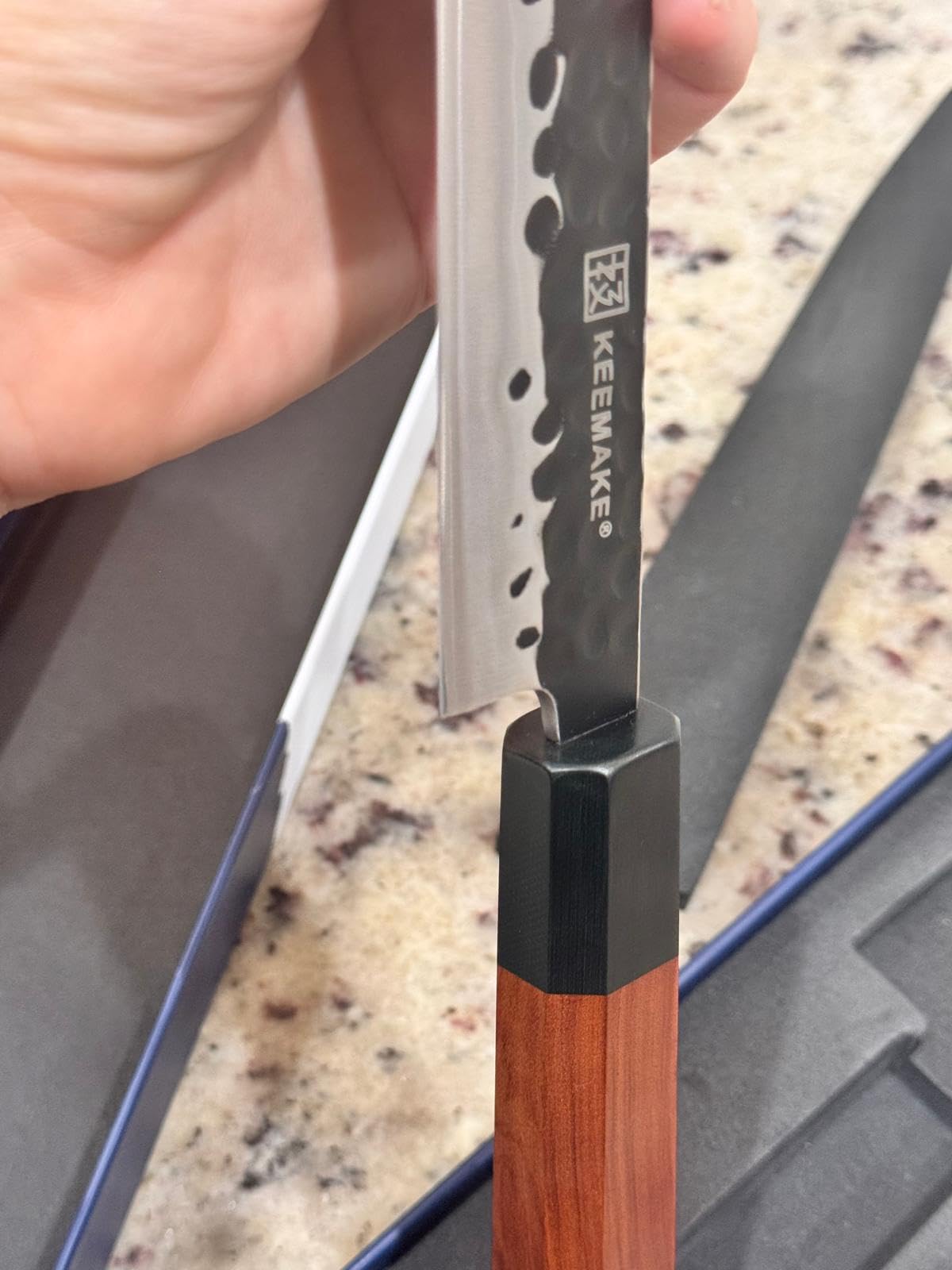 KEEMAKE Deba Knife 6 inch, Double Bevel Japanese 440C Stainless Steel Fish/Fillet Knife with G10 Bolster Octagonal Wood Handle customer photo 1