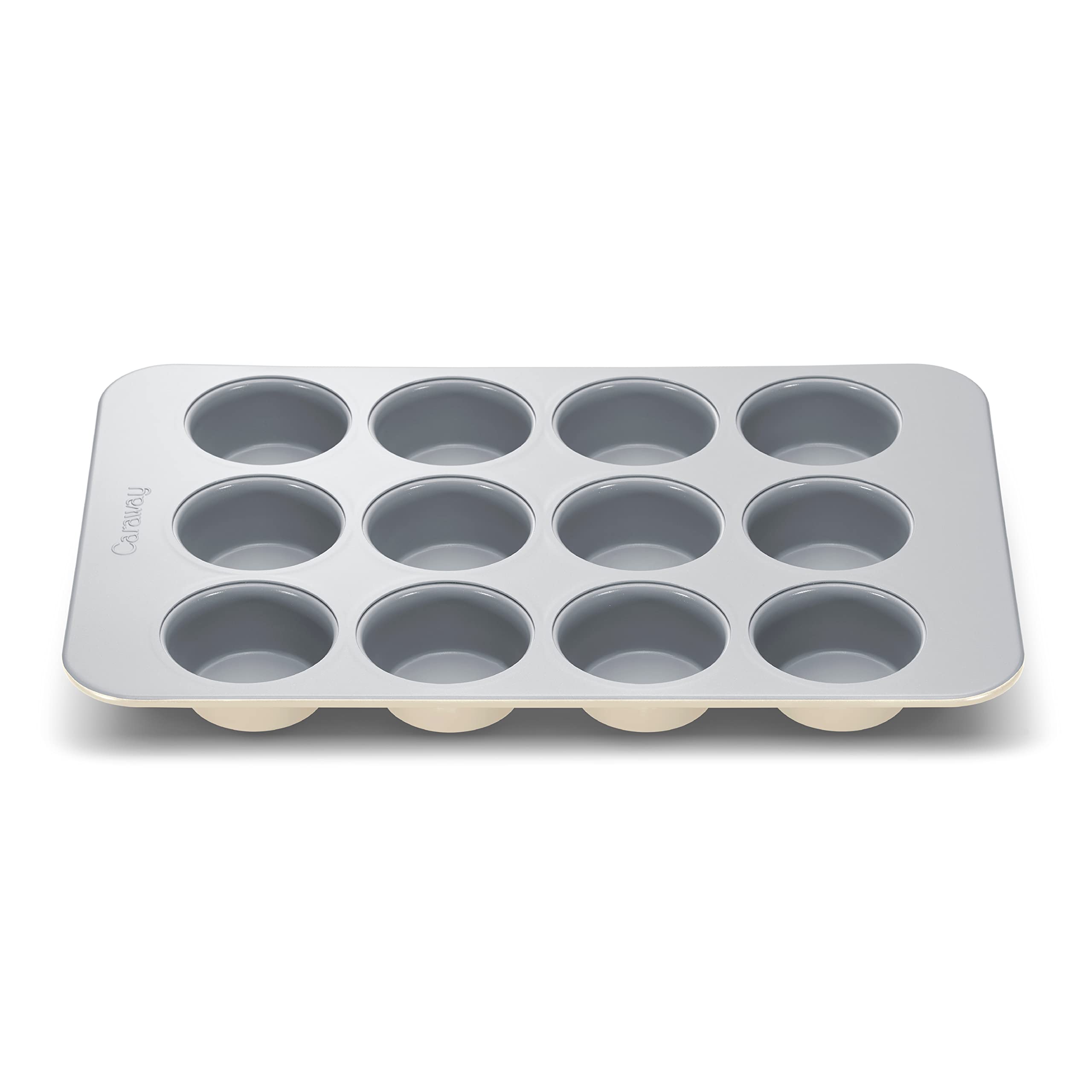 Caraway Non-Stick Ceramic 12-Cup Muffin Pan - Naturally Slick Ceramic Coating - Non-Toxic, PTFE & PFOA Free - Perfect for Cupcakes, Muffins, and More - Cream customer photo 1