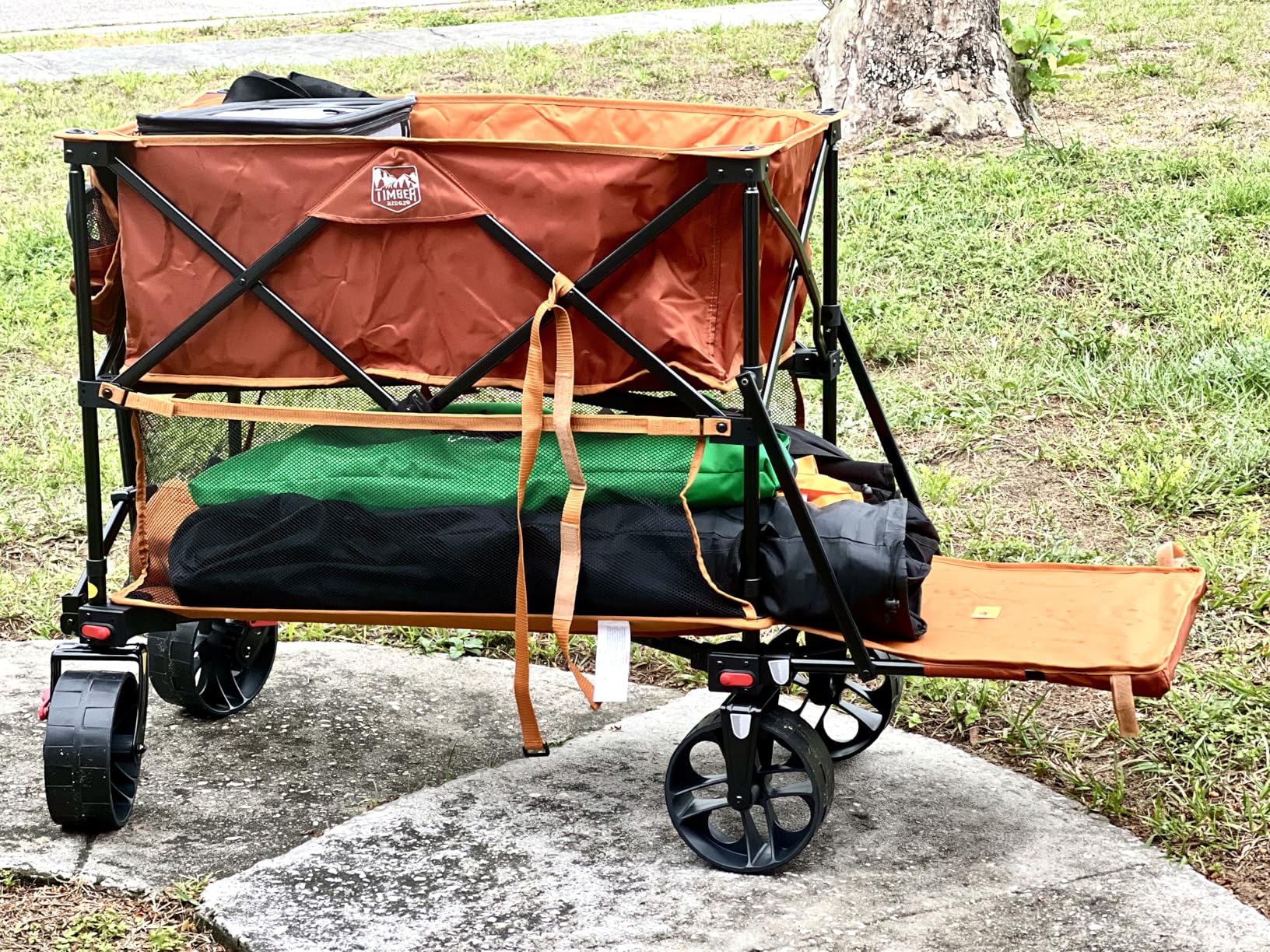 TIMBER RIDGE 400L Large Capacity Folding Double Decker Wagon with Brakes customer photo 2