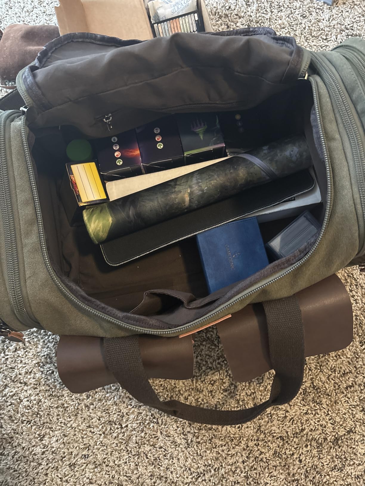 Waxed Canvas Duffle Bag - 50L Waterproof Weekender Overnight Travel Bag customer photo 1