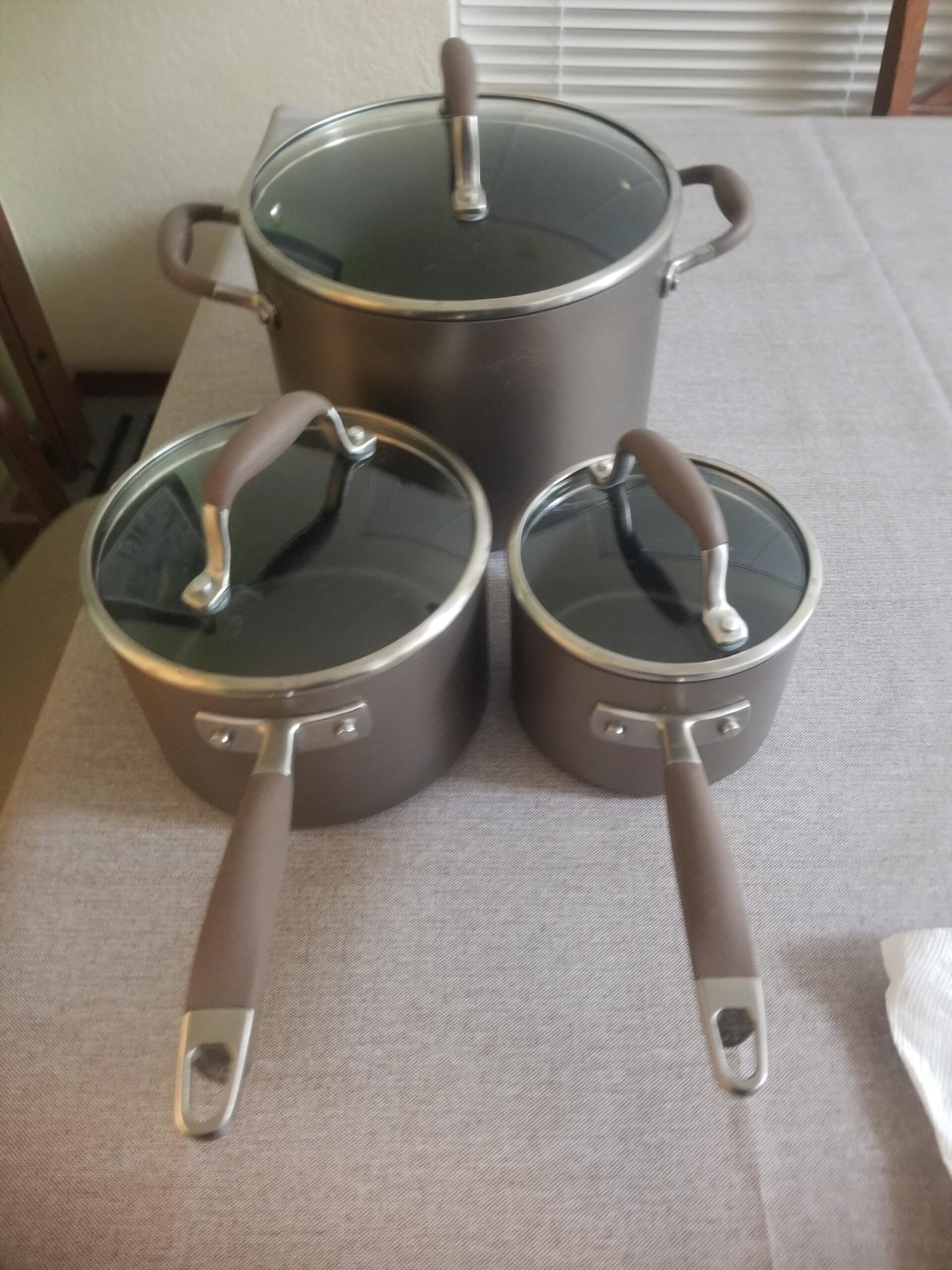 Anolon Advanced Home Hard Anodized Nonstick Cookware/Pots and Pans Set, 9 Piece - Moonstone customer photo 2