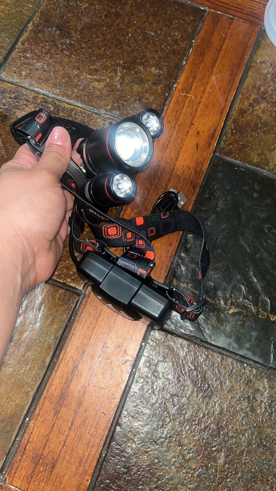 Blukar LED Headlamp, Super Bright Rechargeable Headlight Flashlight - 3 Lights 5 Modes, Zoomable, Spotlight & Floodlight Combination, IPX6 Waterproof, 20+Hrs Runtime for Running, Hiking, Camping etc. customer photo 2