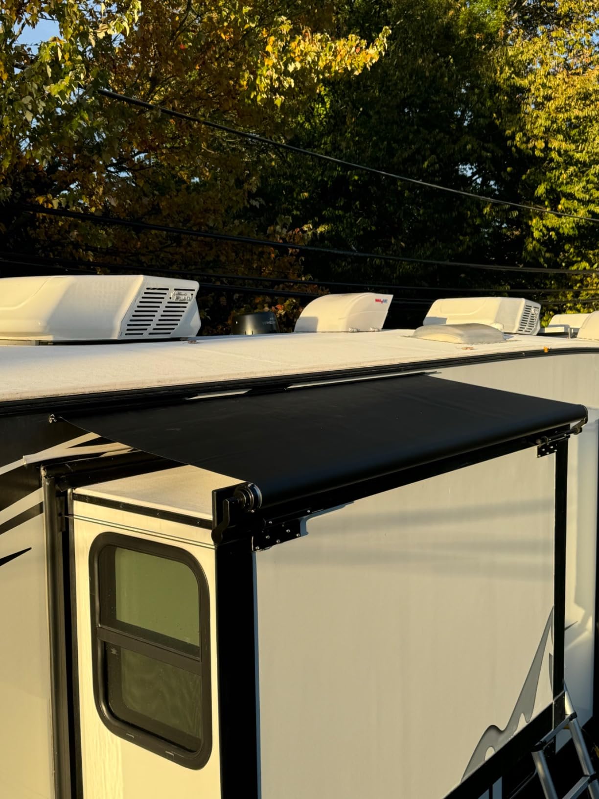 Awnlux Black Modular Slide Topper Awning Slide Out Awning Kit Slide Out Protection for RVs, Travel Trailers, 5th Wheels, and Motorhomes-7' (6'7