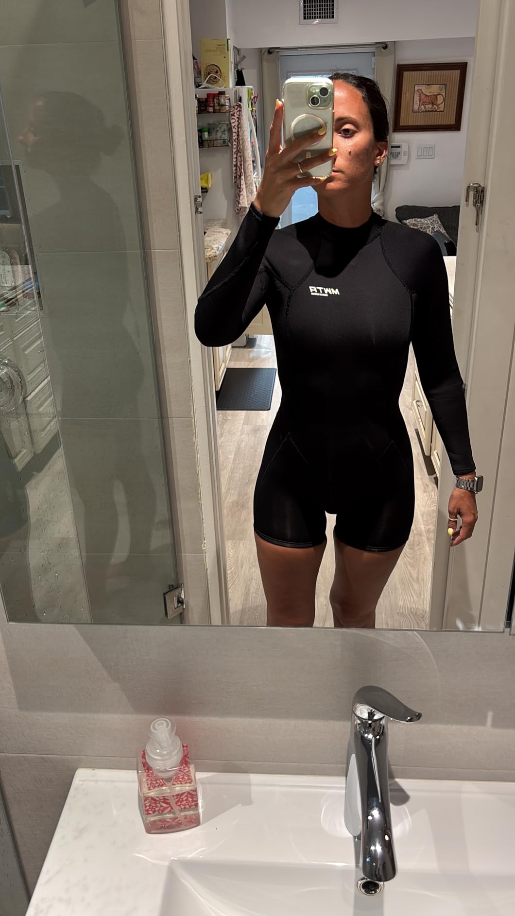 MWTA Women Shorty 2.0mm Neoprene Wetsuits Front Zipper for UV Protection Surfing Diving Snorkeling Kayaking customer photo 2