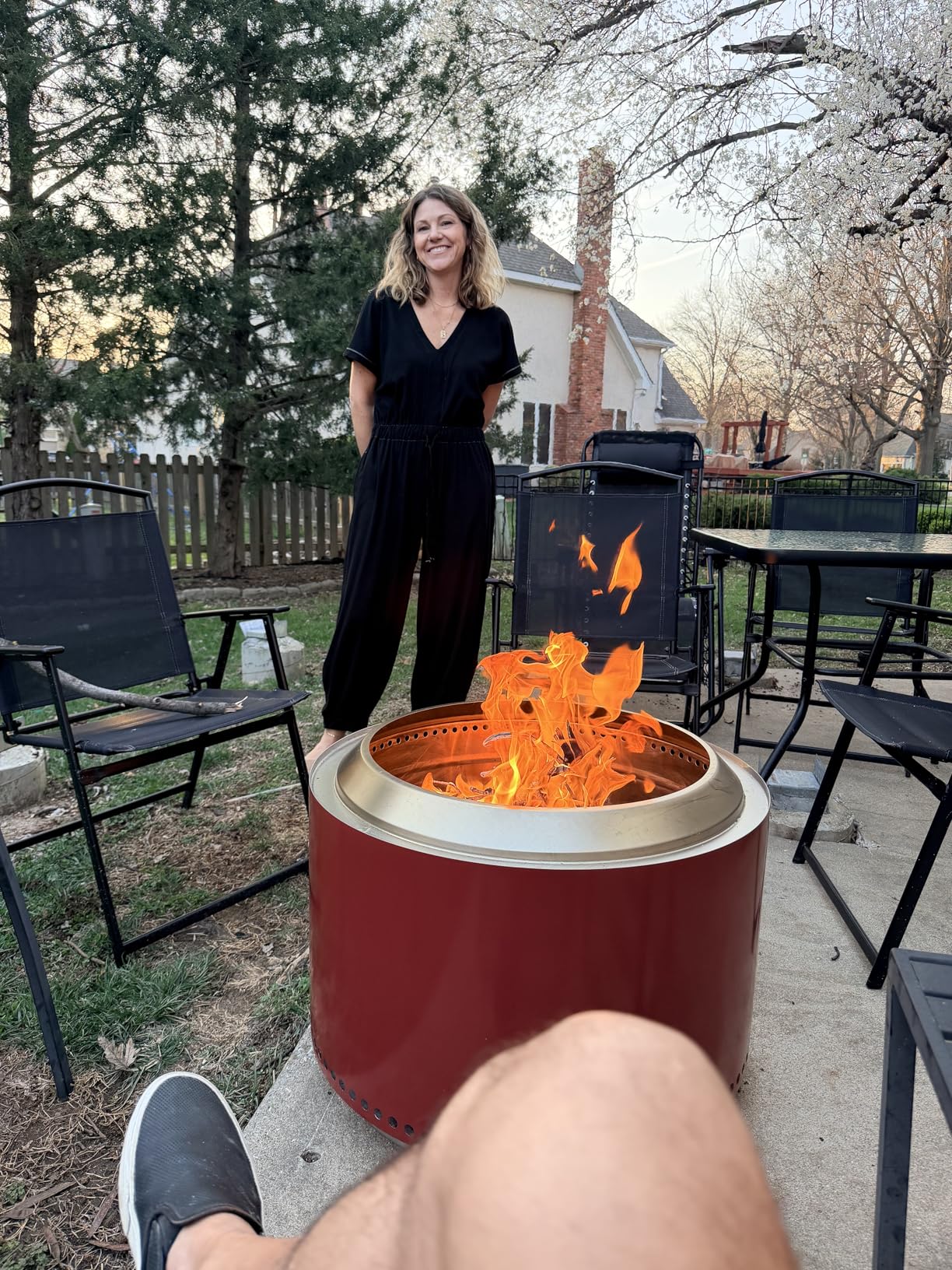 Solo Stove Yukon 2.0, 27 Inch Smokeless Fire Pit with Removable Ash Pan - Wood Burning Portable Stainless Steel Outdoor Fireplace, Stainless Steel, Ideal for 6 or More People, 38 lbs customer photo 1
