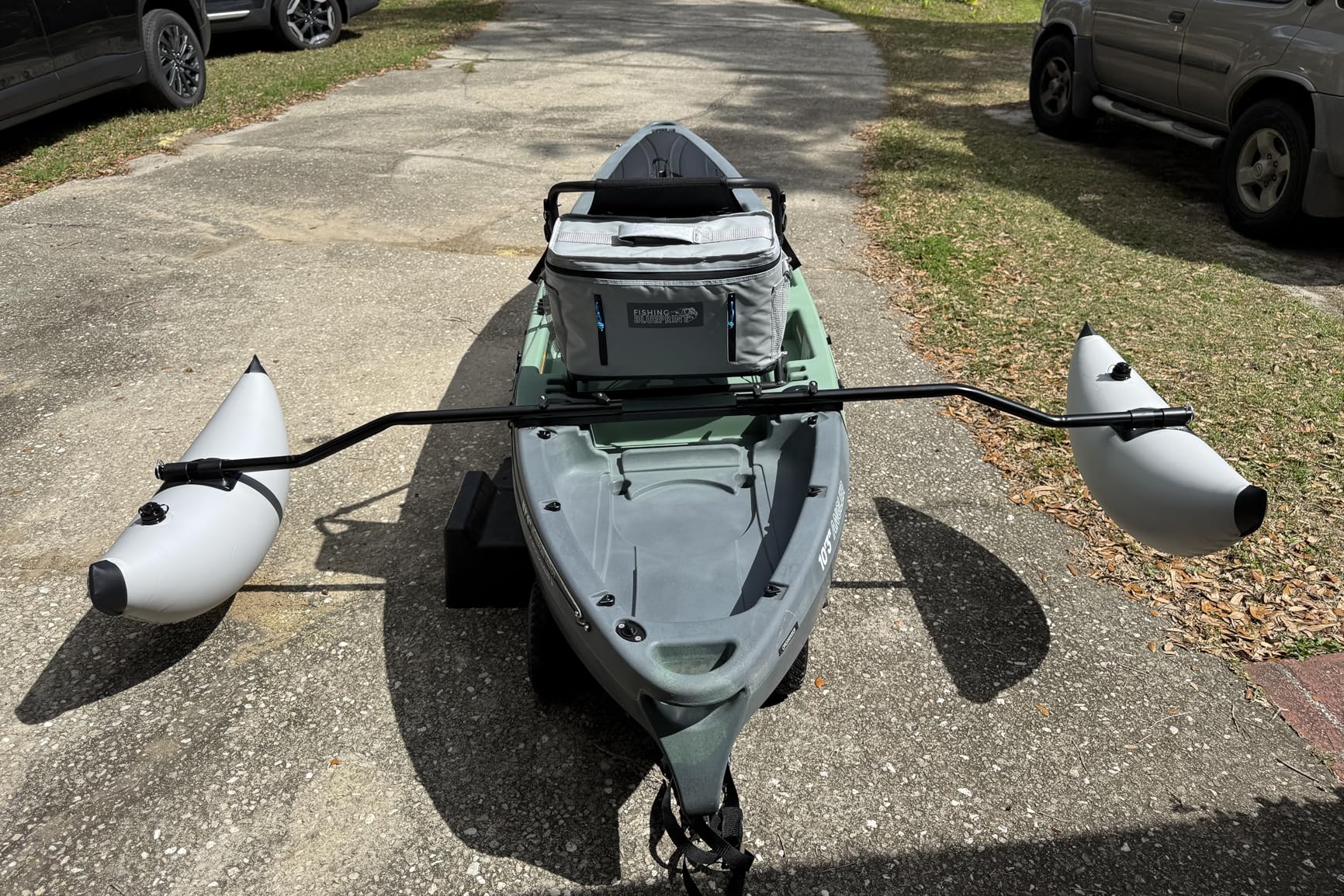 VEVOR Kayak Stabilizers, 2 PCS, PVC Inflatable Kayak Outrigger Float with Sidekick Arms Rod, Standing Float Stabilizer System Kit for Kayaks, Canoes, Fishing Boats customer photo 2