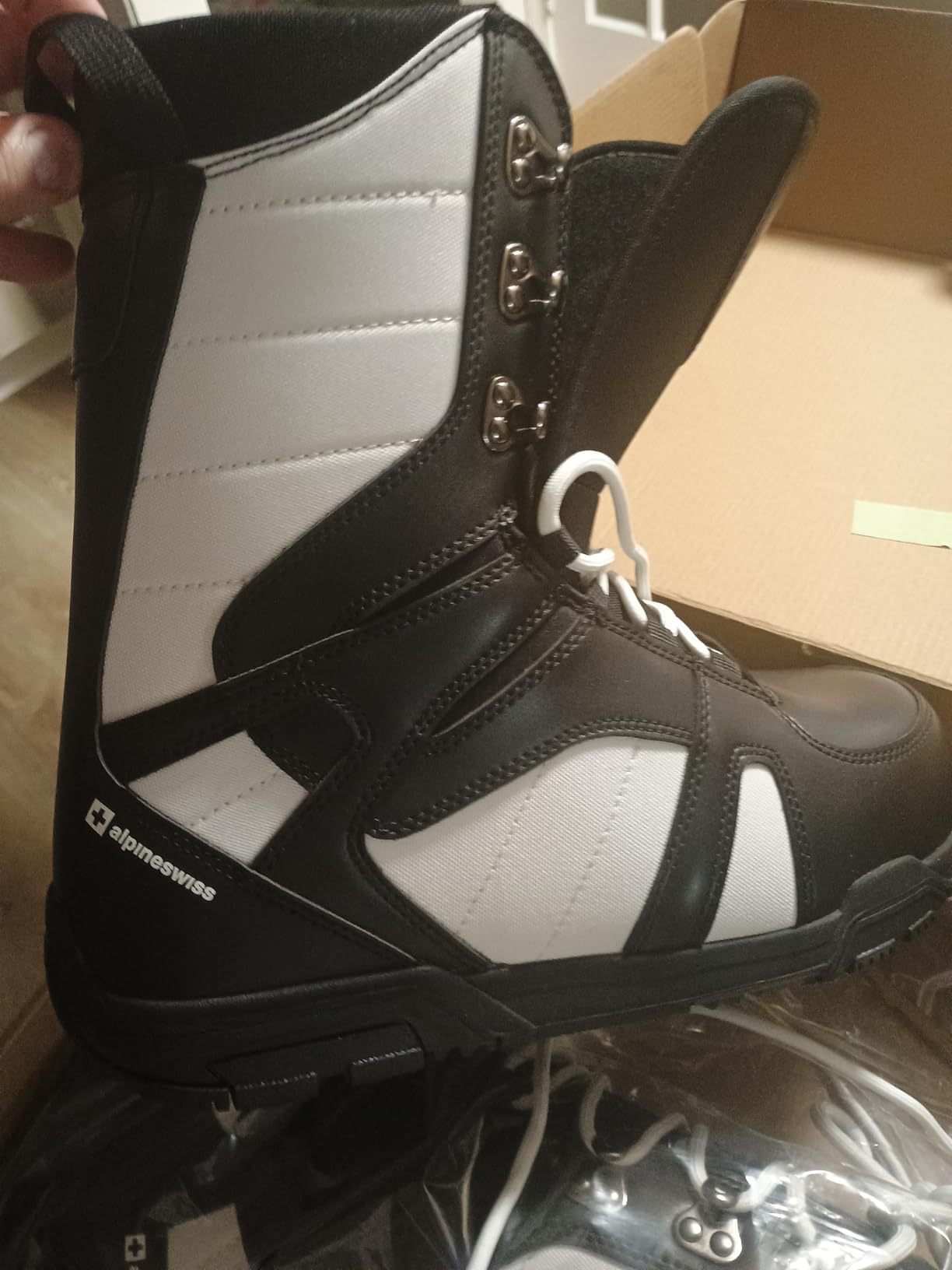 Alpine Swiss Men's Snowboard Boots | Waterproof, Custom-Fit Liner, Medium Flex for All-Mountain Riding, Winter Snow Boots customer photo 3