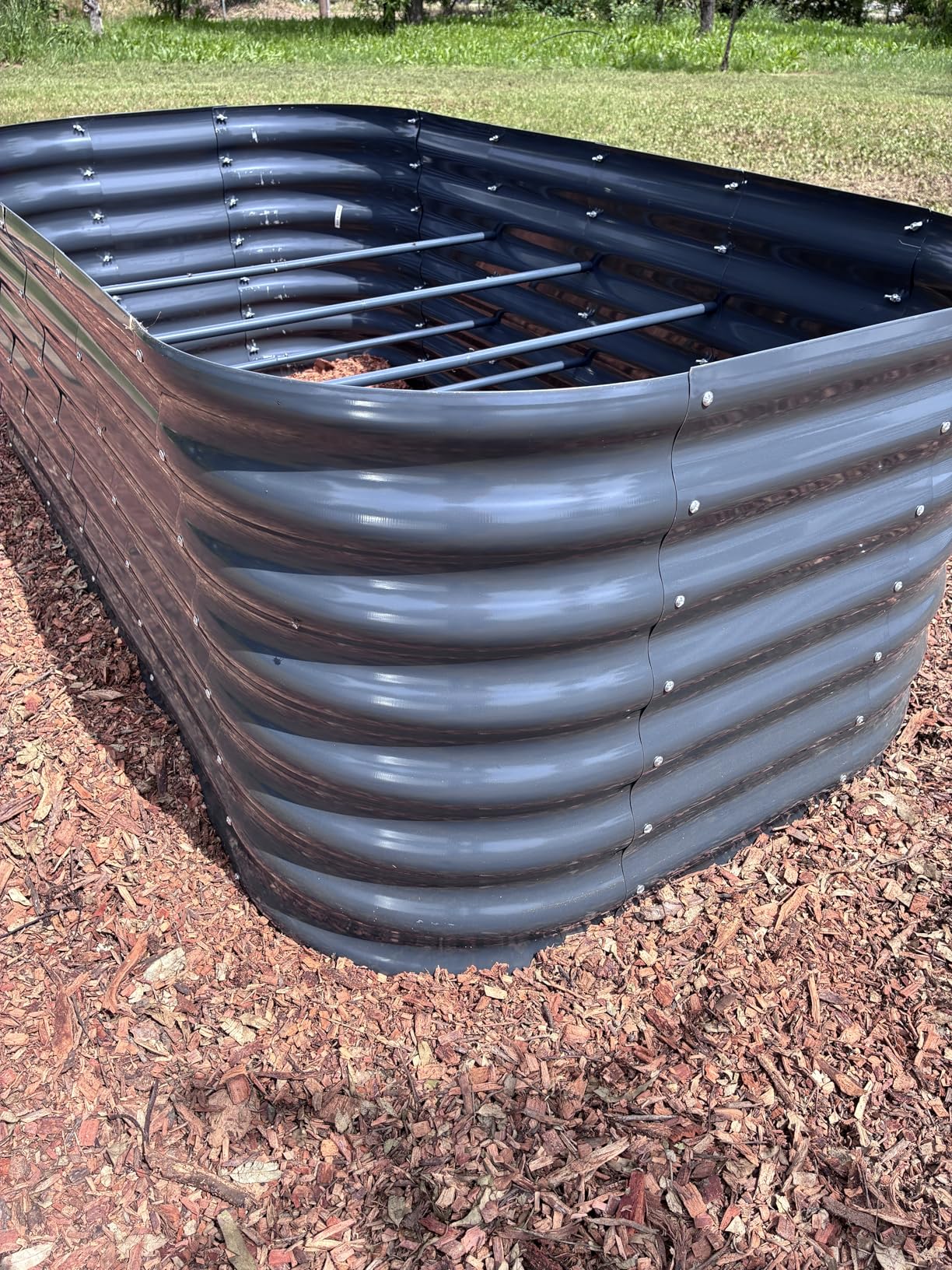 Quictent Galvanized Raised Garden Bed Kit, 8x4x2 ft Oval Metal Planter Box Tall for Vegetables Outdoor Backyard customer photo 2