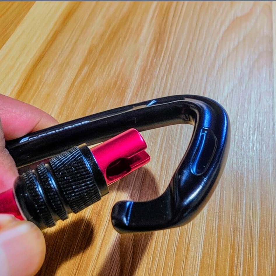 FresKaro 4inches 25kN-5621lbs Climbing Carabiners, UIAA CE Certified, Screw Lock, 7075 Aluminium, Lightweight, Rust Proof, for Mountaineering, Rappelling etc., Multi-Colors customer photo 1