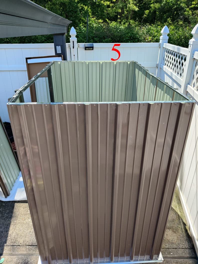 Gizoon 6' x 4' Outdoor Storage Shed with Double Lockable Doors, Anti-Corrosion Metal Garden Shed, Waterproof Shed Outdoor Storage Clearance for Backyard Patio Lawn-Dark Gray customer photo 2