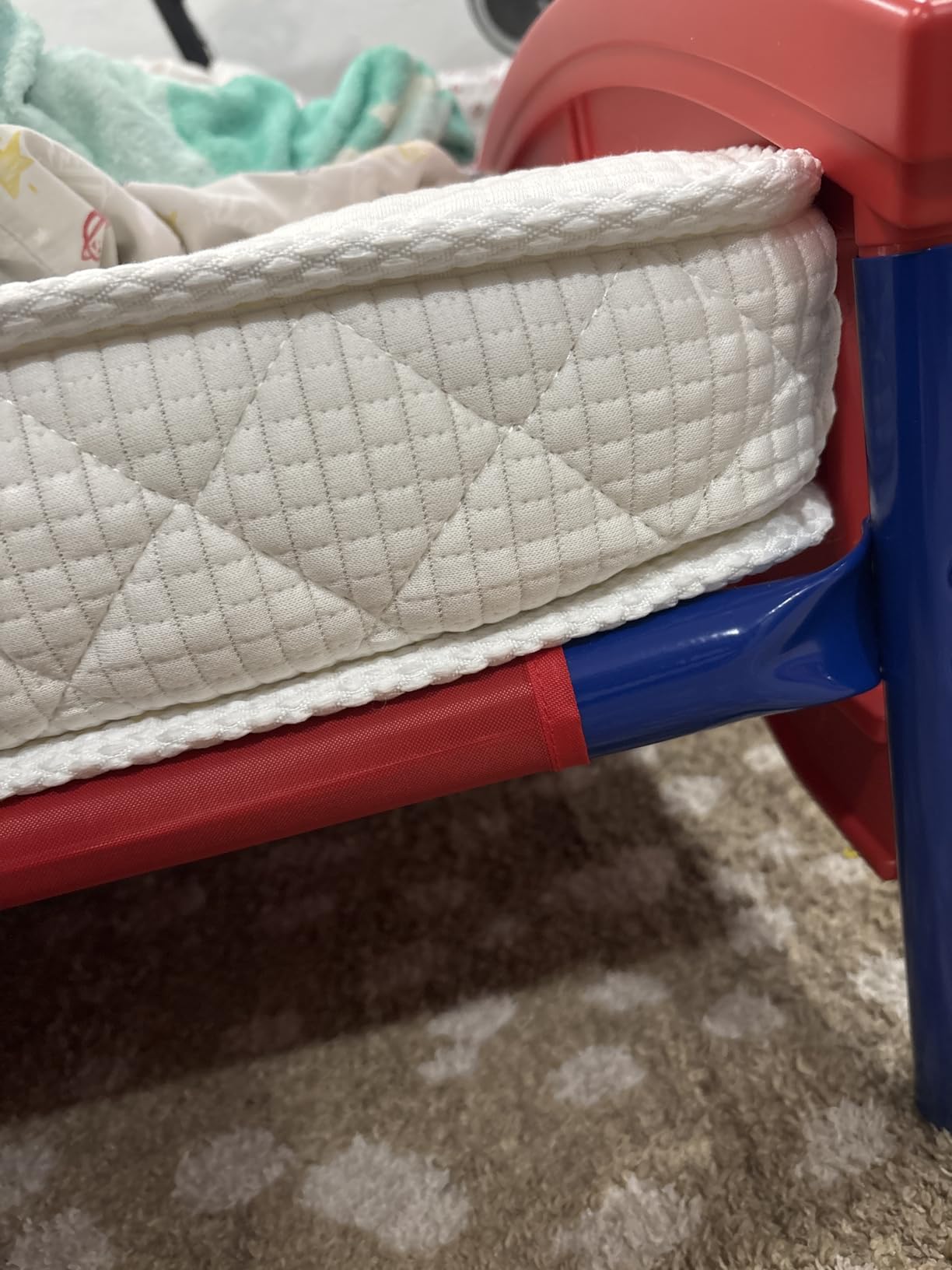 Letmxiu Premium Crib & Toddler Mattress, 100% Knitted Fabric, Premium Fleece Surface-Hypoallergenic, 5