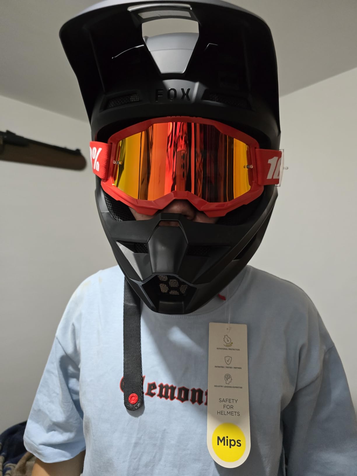 Fox Racing Unisex-Adult V Core MIPS Motocross Dirt Bike Helmet, Matte White customer photo 2