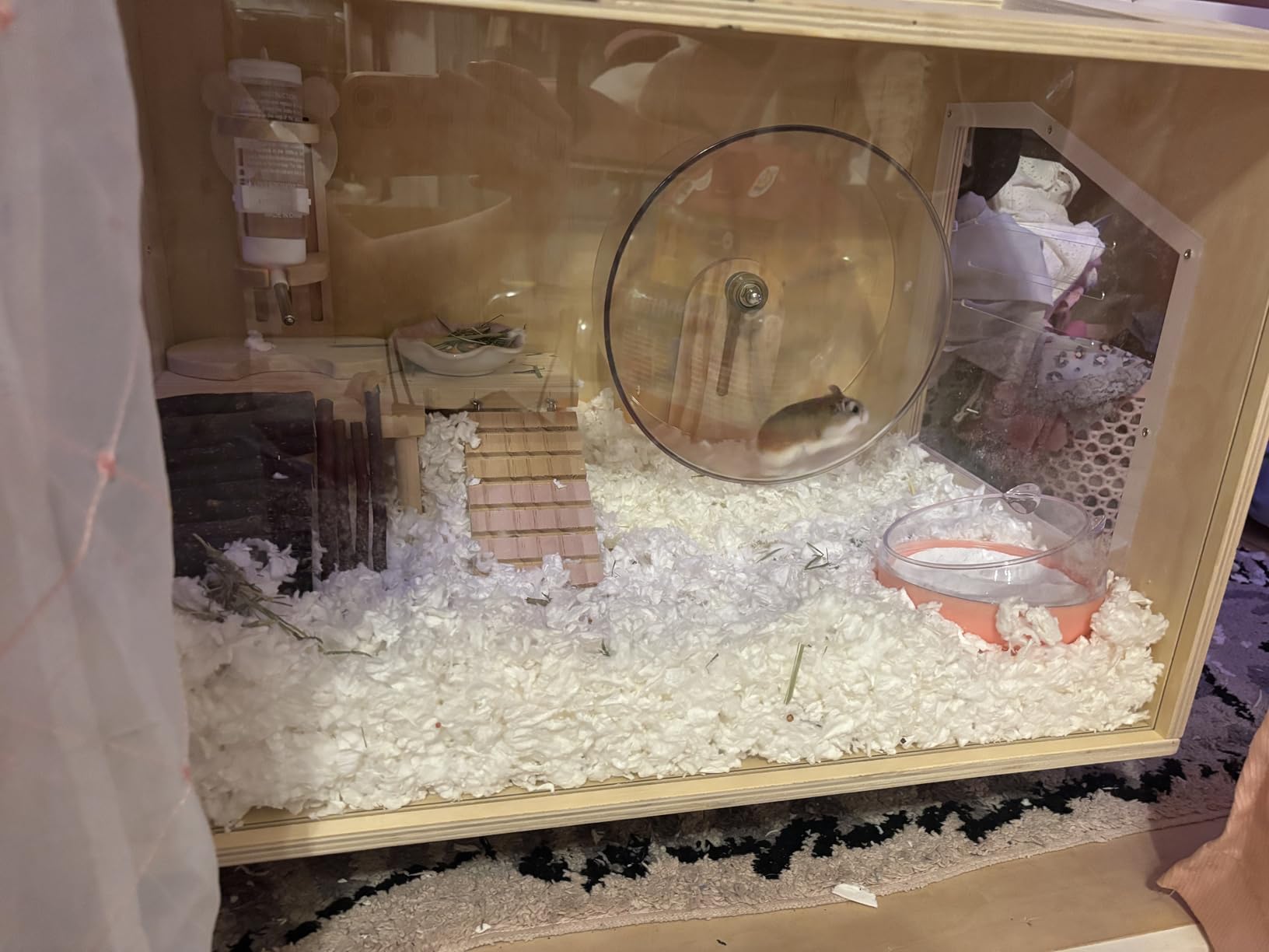 Large Hamster Cages - Wooden Hamster Mice and Rat Habitat with Ventilator Small Animal Cages for Rabbits, Guinea Pigs with Waterproof Bottom Plate customer photo 1
