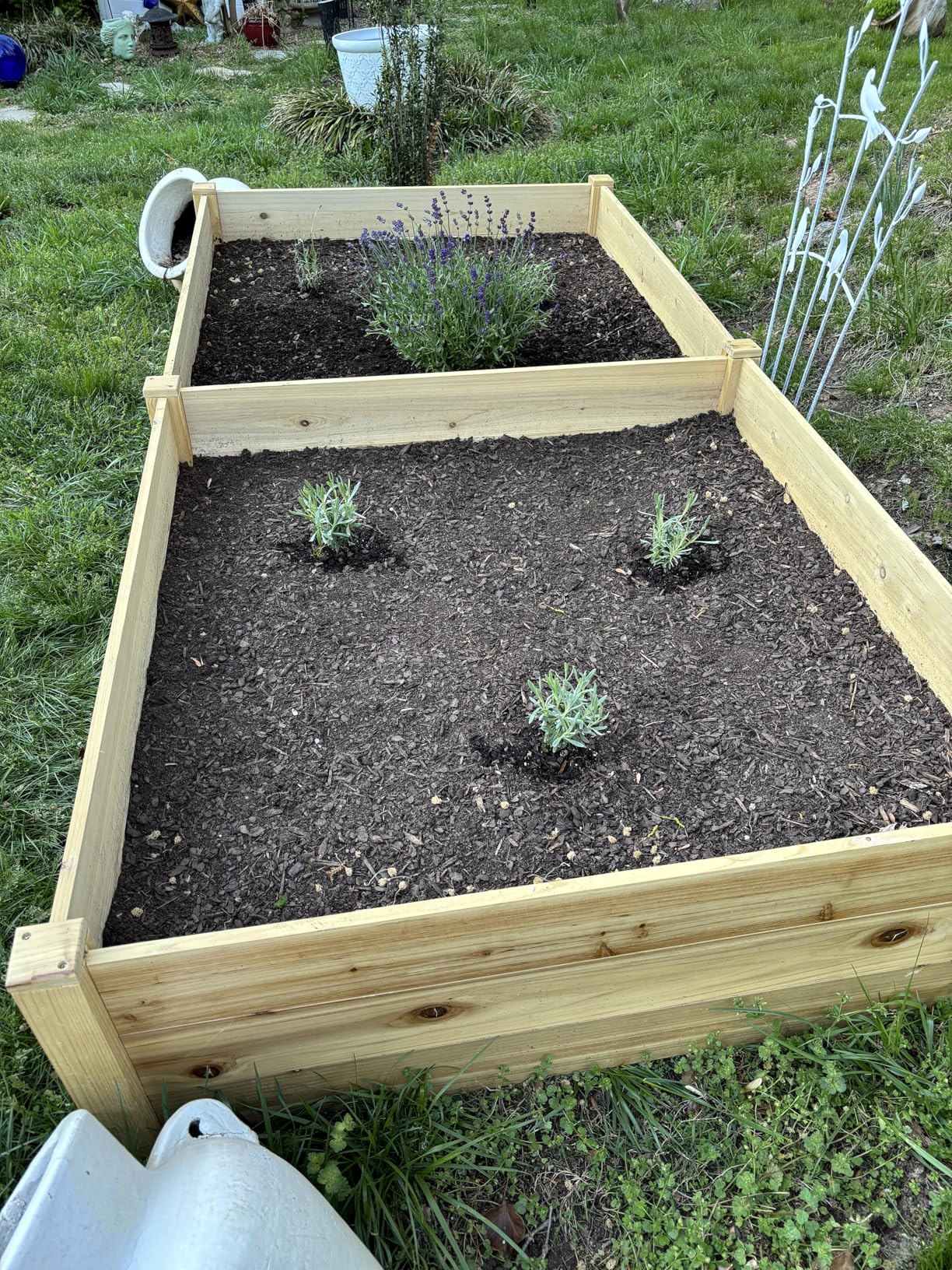 AMERLIFE 8x4 Ft Wood Raised Garden Bed, Durable 15 Inch Depth Planter Box for Vegetables, Herbs, and Flowers, Ideal for Outdoor Gardening with Open Base customer photo 2