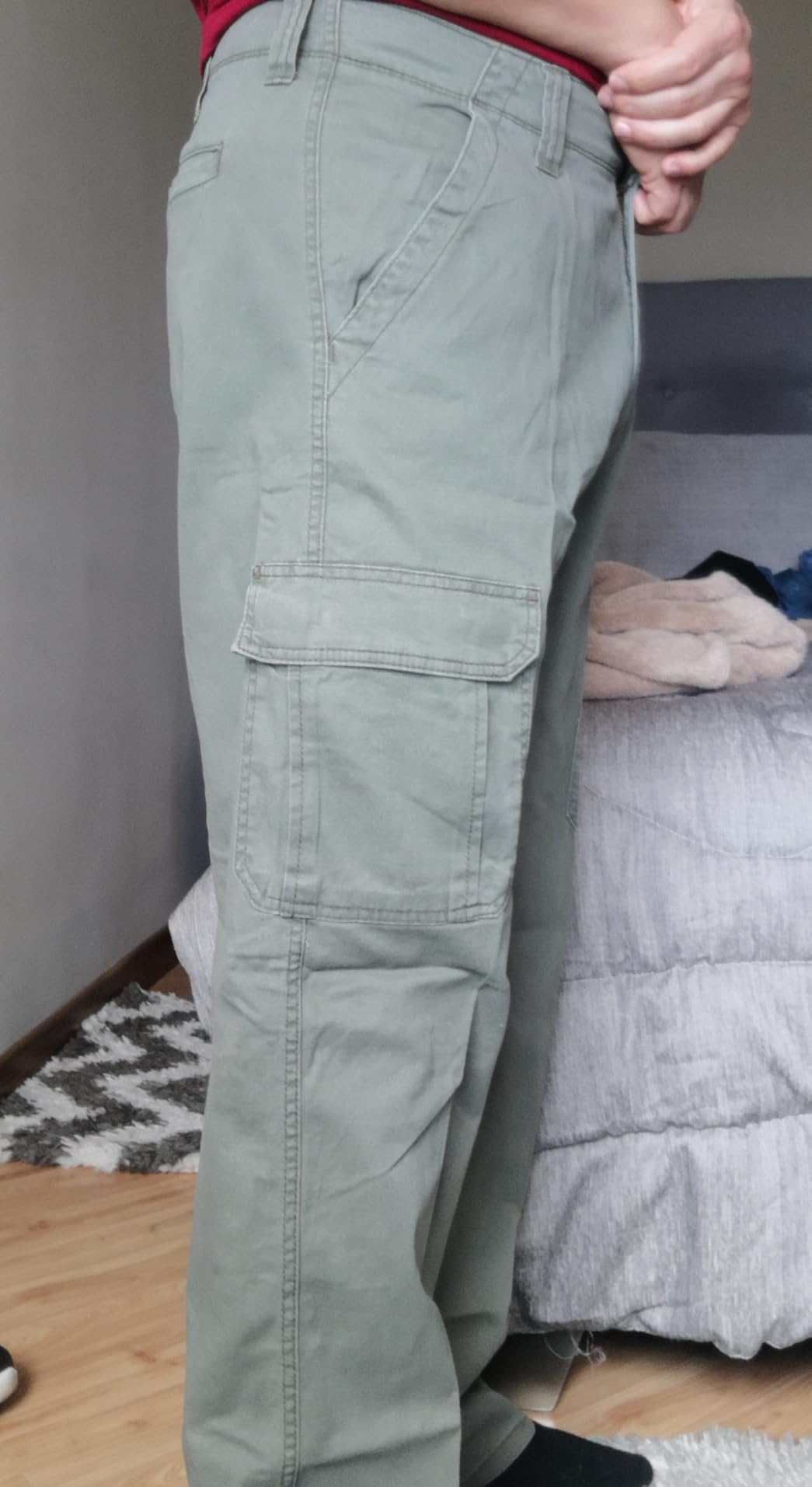Wrangler Authentics Mens Relaxed Fit Stretch Cargo Pant customer photo 2