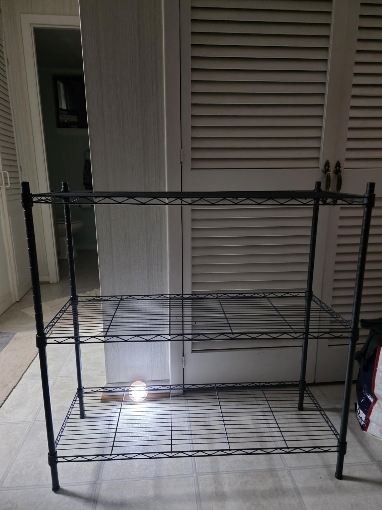4-Shelf Adjustable Heavy Duty Storage Shelving Unit, Metal Organizer Wire Rack for Laundry Bathroom Kitchen Pantry Closet, Black customer photo 1