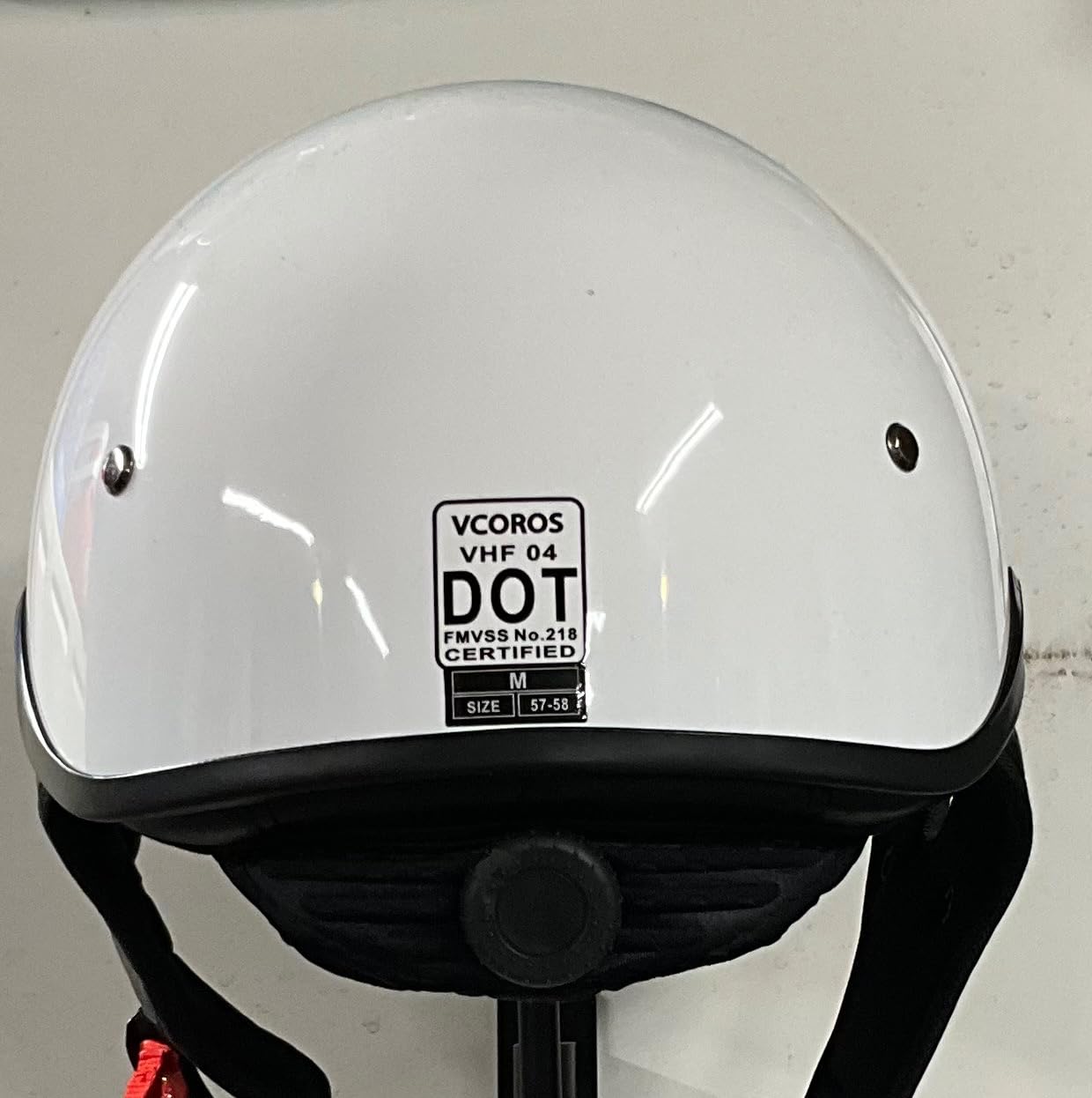 VCOROS Half Helmets Motorcycle VHF04 Open Face Sun Visor Quick Release Buckle Adjustable DOT Approved Cycling Retro Cruiser Pilot Helmets for Adults Men and Women (Matte Black,M) customer photo 1