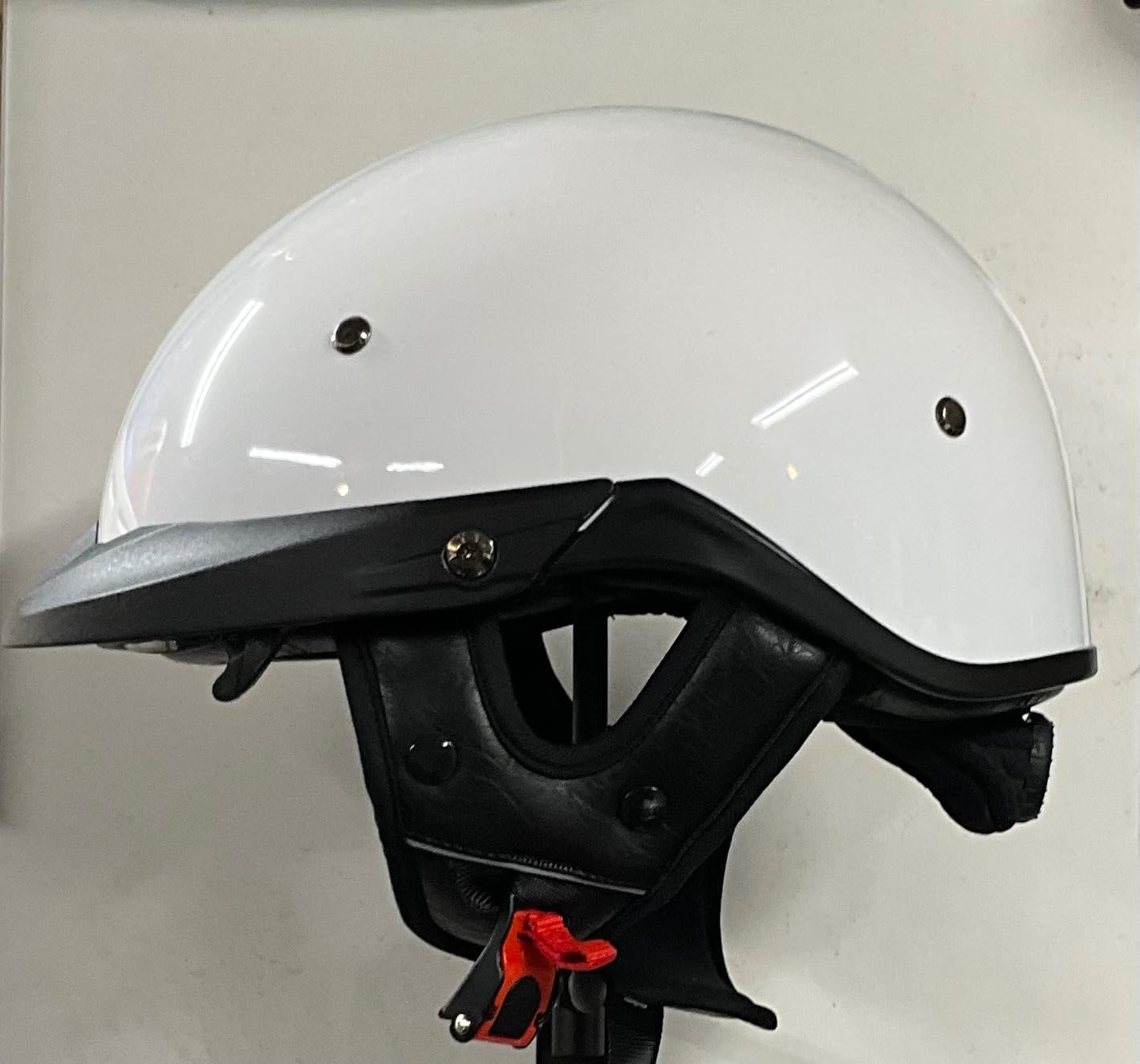 VCOROS Half Helmets Motorcycle VHF04 Open Face Sun Visor Quick Release Buckle Adjustable DOT Approved Cycling Retro Cruiser Pilot Helmets for Adults Men and Women (Matte Black,M) customer photo 2