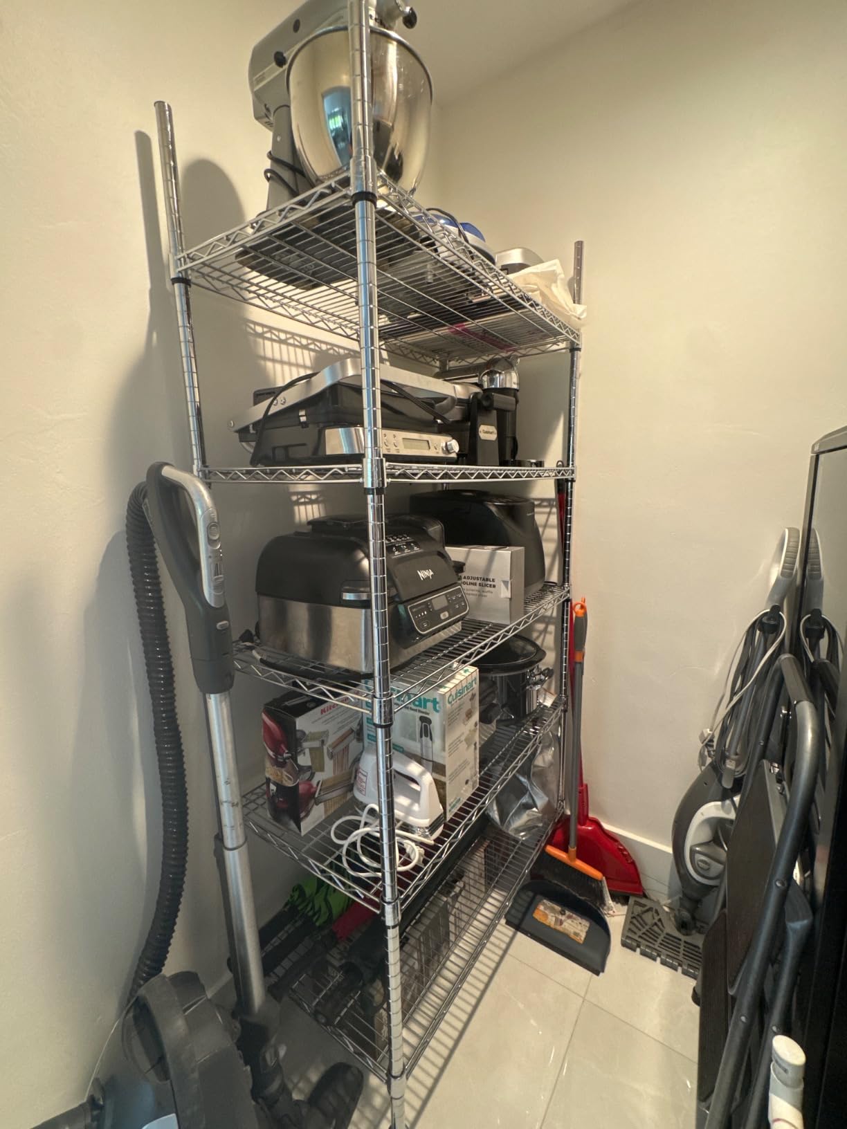 4000 LBS Heavy Duty Wire Rack 48 x 18 x 76, 5-Tier NSF Commercial Rolling Rack with Wheels, Chrome Metal Shelving Unit for Garage, Kitchen, Warehouse, Adjustable Storage Shelf, Crescent customer photo 2