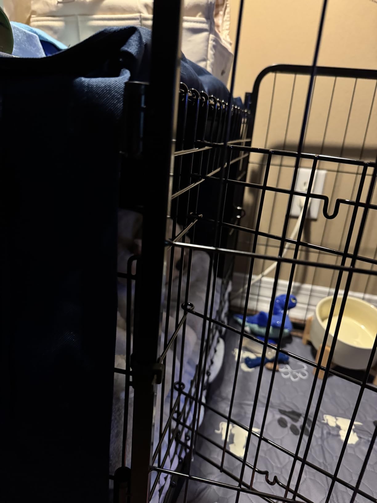 FXW Homeplus Unleashed Indoor Dog Playpen - Stress-Free and Safe Play, Heavy Duty 24 Inch 6 Panels Dog Pen for Puppy and Small Dogs, Black customer photo 2