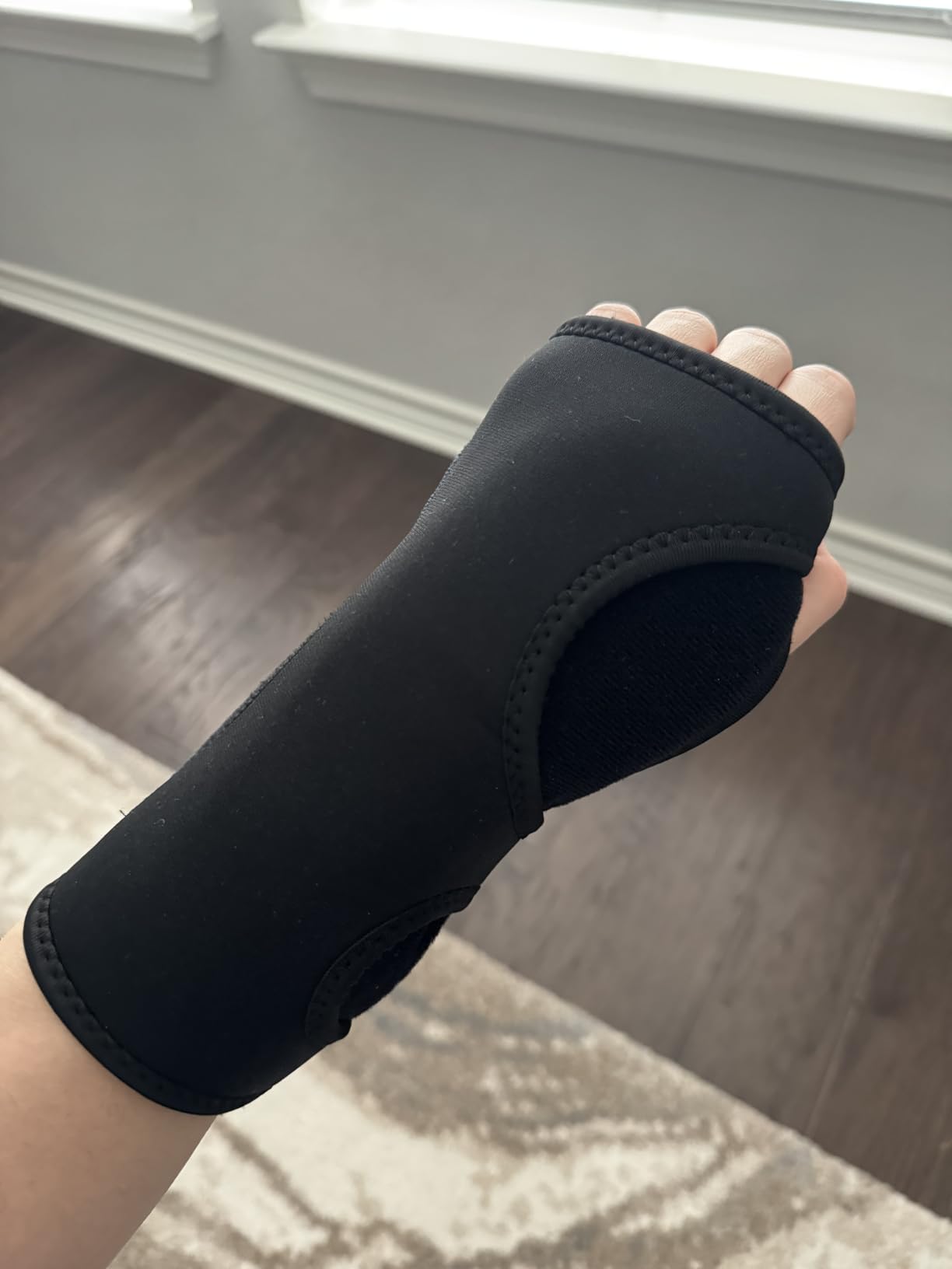 ComfyBrace 2 PACK Nighttime Pain Relief Wrist Brace for Carpal Tunnel, Tendonitis, Arthritis | Fits & Soothes Aches in Both Hands | Palm Cushion Beads for Hot Spots | Breathable Fabric customer photo 1