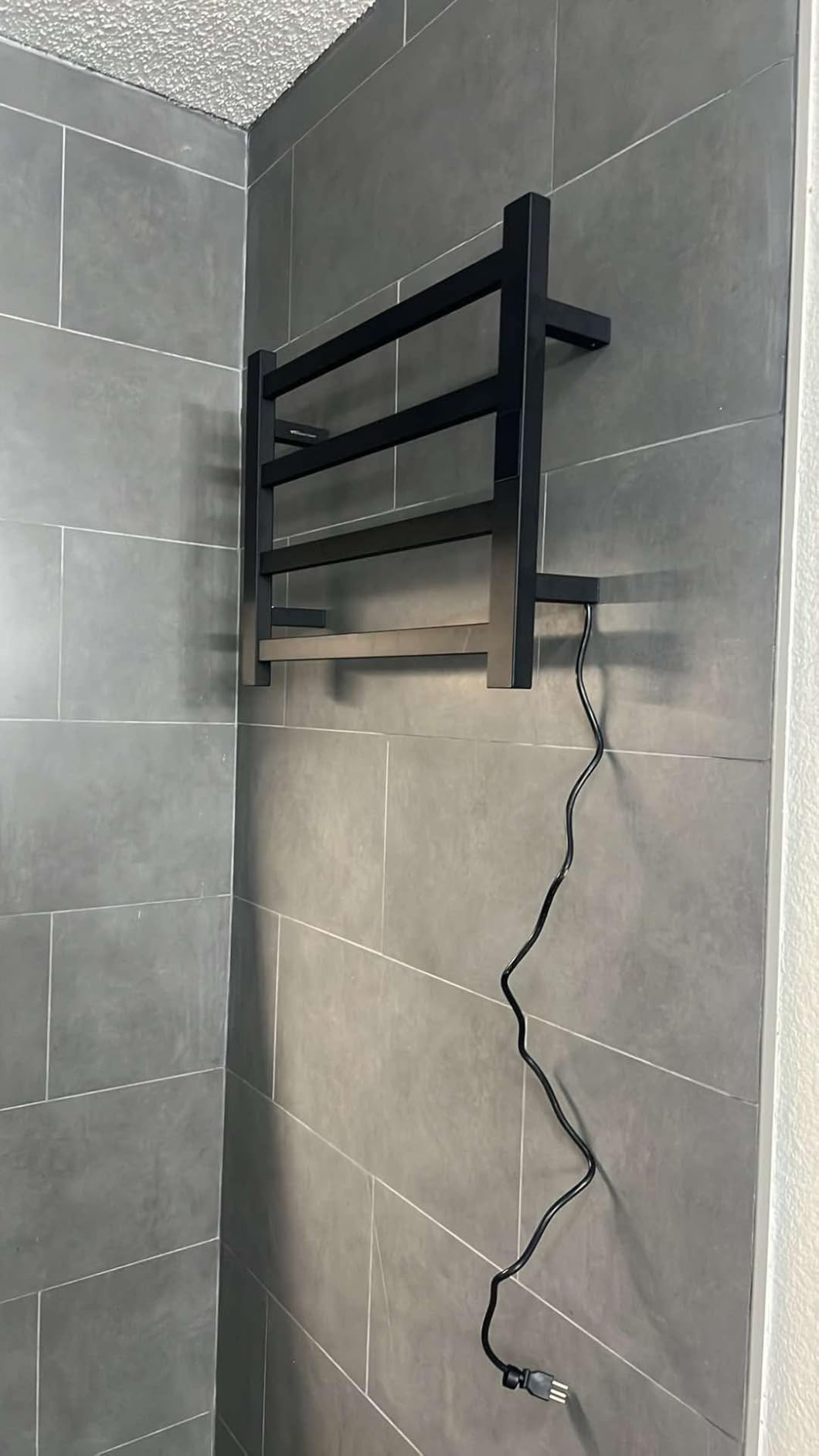 Topdattion Electric Towel Warmer | Super Thin | with Timer & Temperature Multi-Level Adjustments | Hardwired & Plug-in | 4 Bar | Brushed Finish customer photo 2