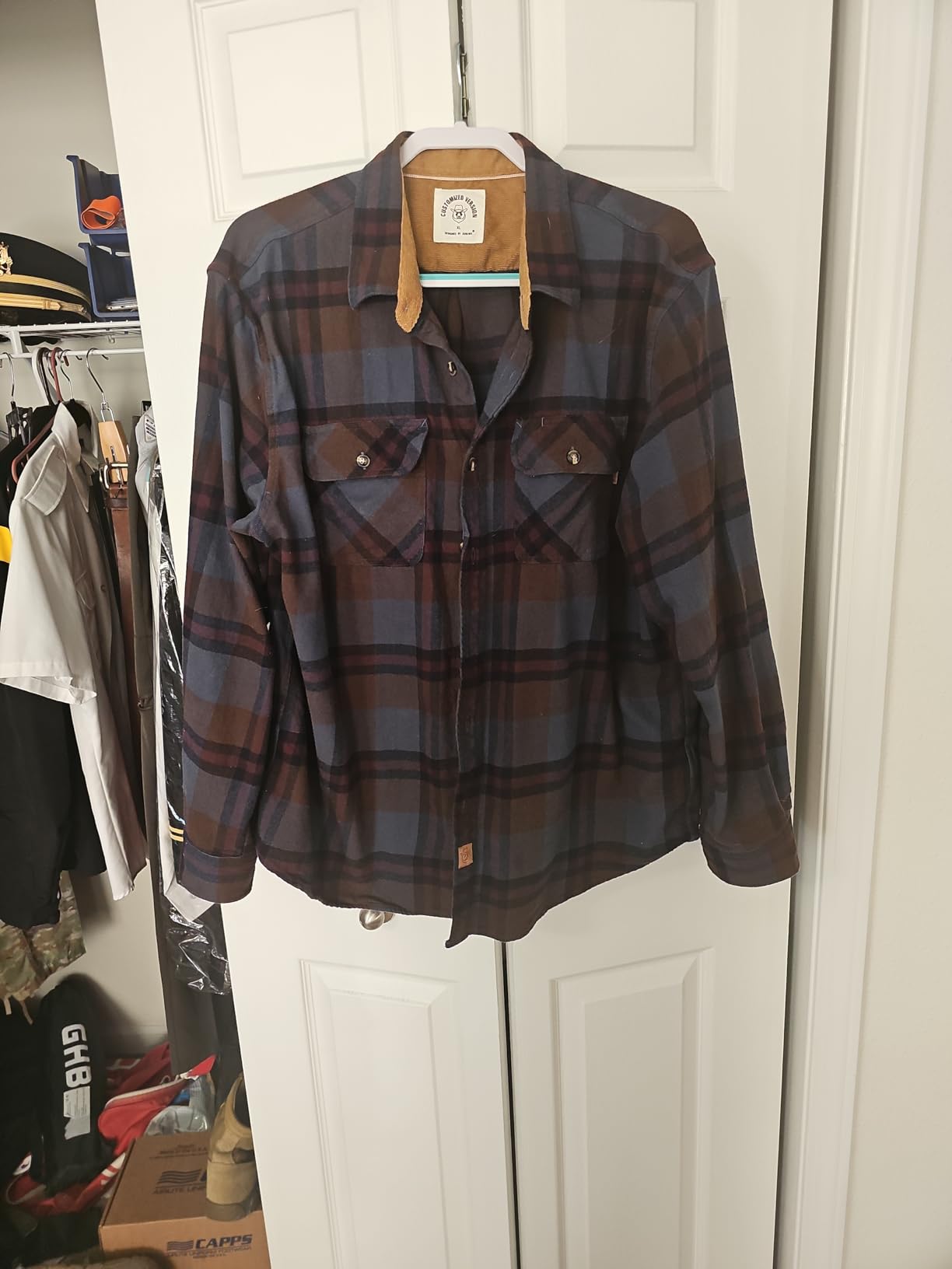6 oz Flannel Shirt for Men Long Sleeve Button Down Shirts Plaid All Cotton Soft Brushed Utility Casual customer photo 2