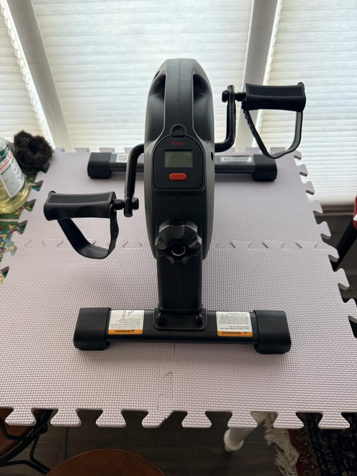 Sunny Health & Fitness Smart Under-Desk Bike Exerciser, Low-Impact Cardio Cycling Equipment for Home/Office, Mini Paddler for Arm/Leg Mobility Training, Free SunnyFit App customer photo 2