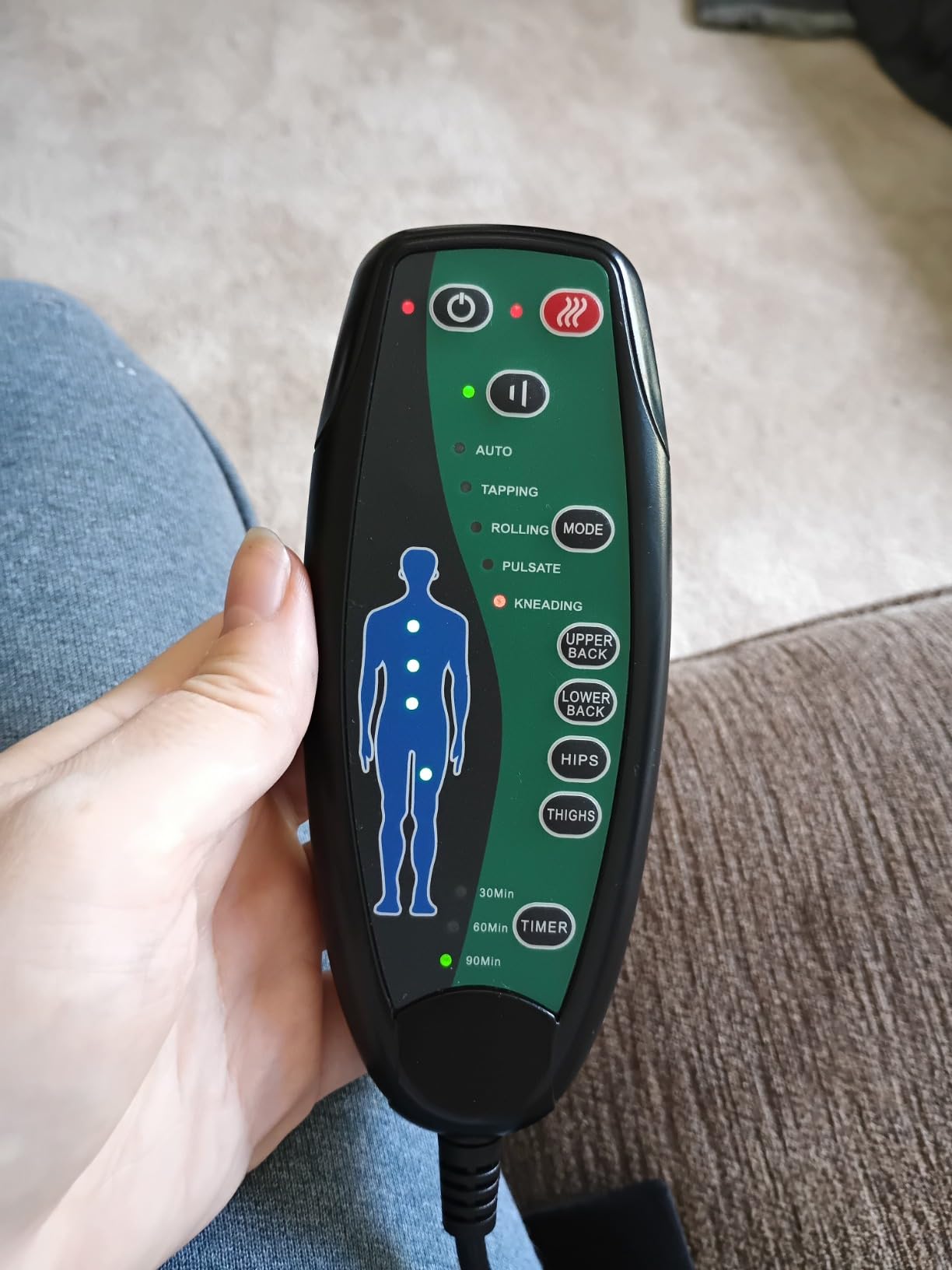 Snailax Vibration Back Massager with Heat, Seat Massager with 8 Vibrating Motors & 5 Modes, Chair Massager Cushion, Massage Pad for Chair, Office customer photo 1